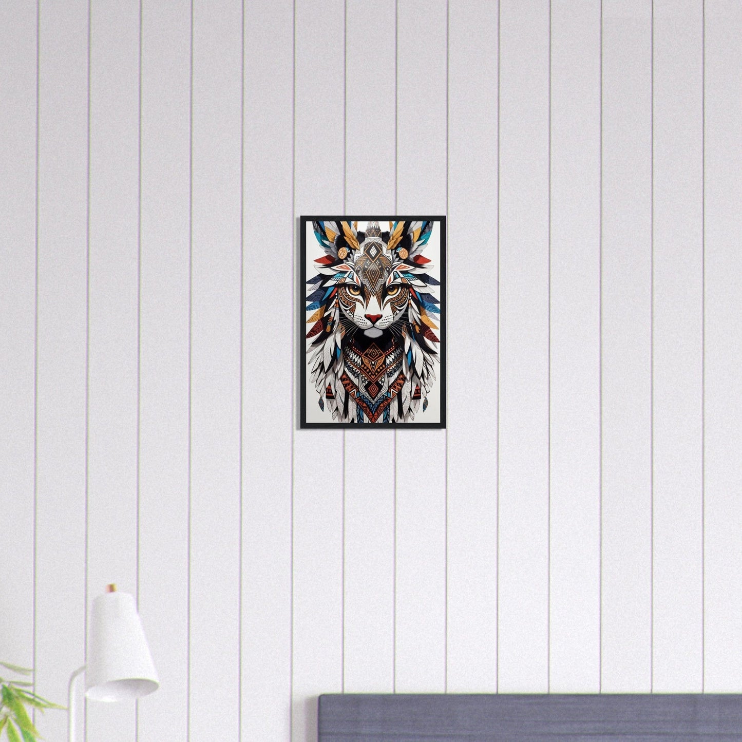 Canvanation Print Material 30x45 cm / 12x18″ Tableau Chat Pop Art Indien