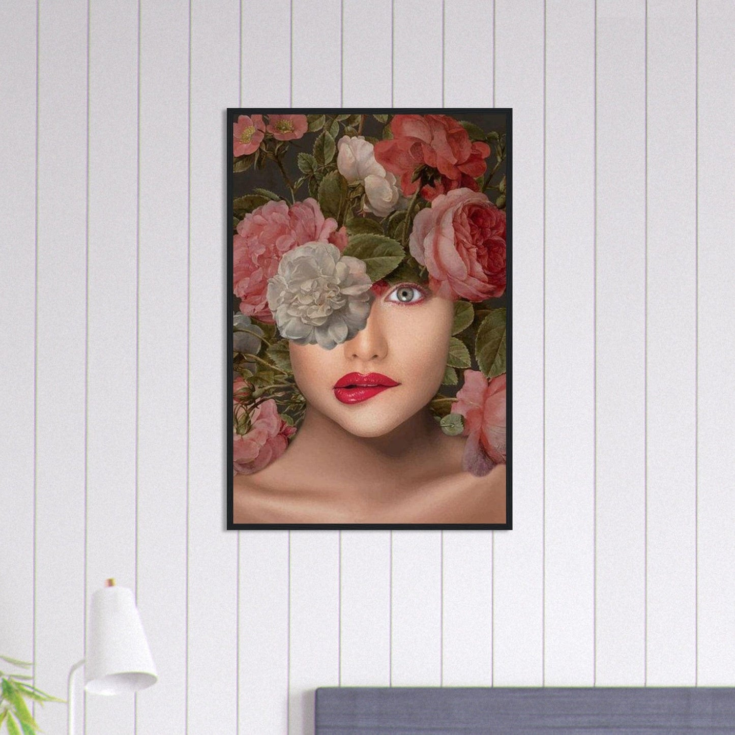 Canvanation Print Material 60x90 cm / 24x36″ Tableau Femme Fleurs Cheveux : Symphonie florale