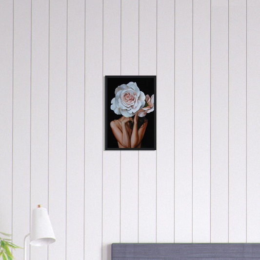 Canvanation Print Material 30x45 cm / 12x18″ Tableau Femme Fleurs Cheveux Blanc