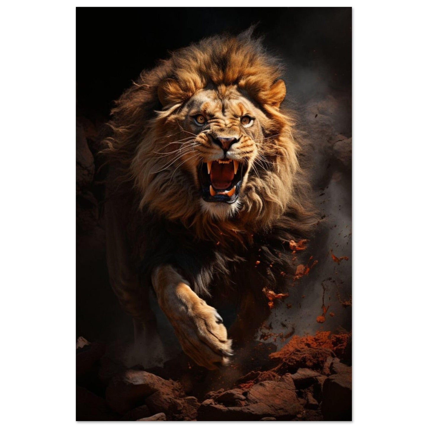 Canvanation Print Material 30x45 cm / 12x18″ Poster Lion Rugissement