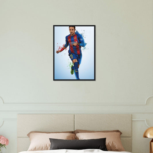 Canvanation Print Material 45x60 cm / 18x24″ Tableau Joueur De Foot Neymar Qatar