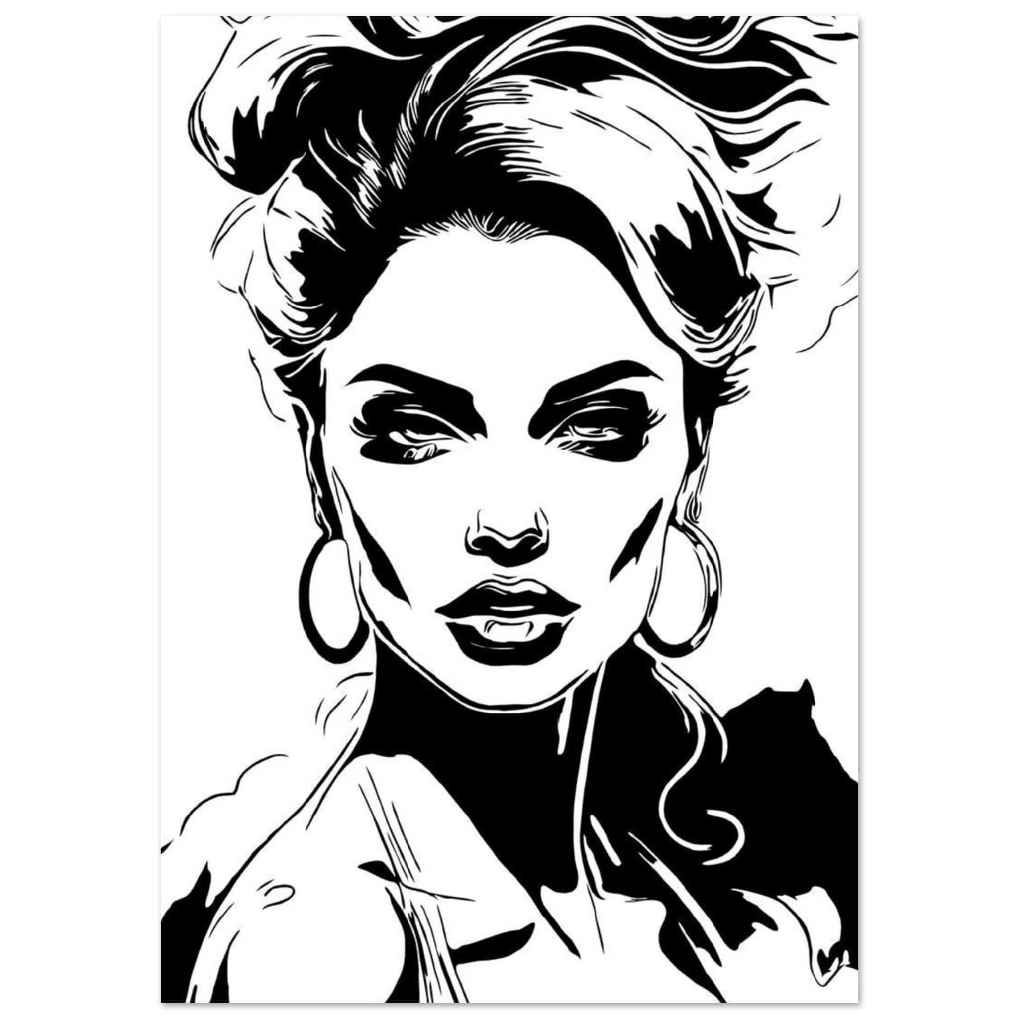 Gelato Print Material A0 (84.1 x 118.9 cm) Peinture De Portrait De Femme