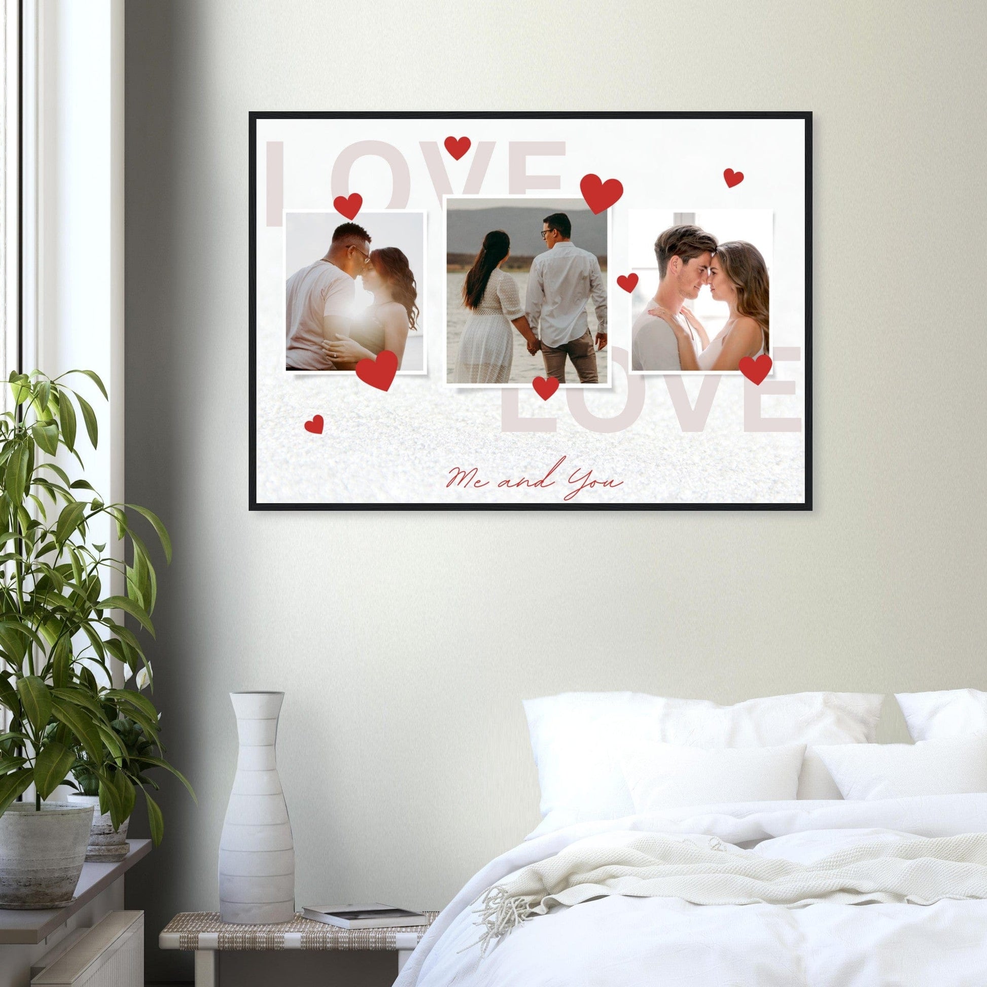 Canvanation Print Material Cadre Pele Mele Photo Couple "Love"