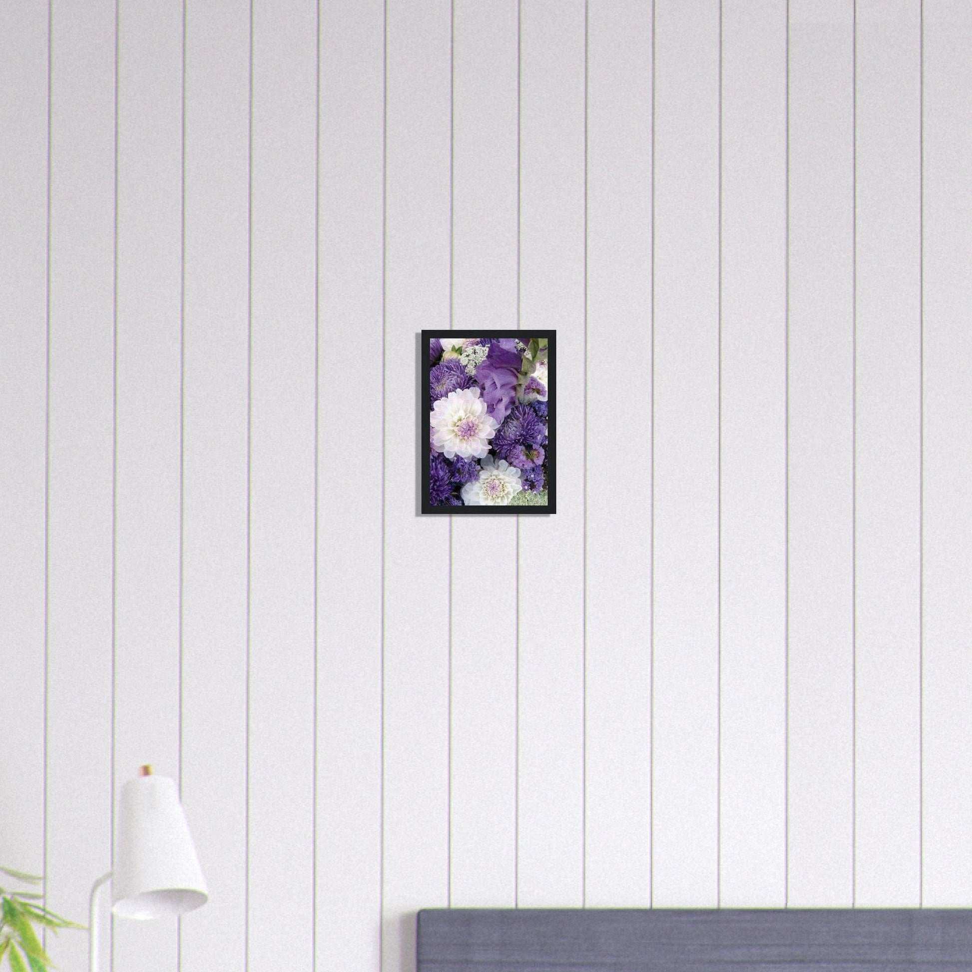 Canvanation Print Material A4 21x29.7 cm / 8x12″ Tableau Floral Blanc et Violet