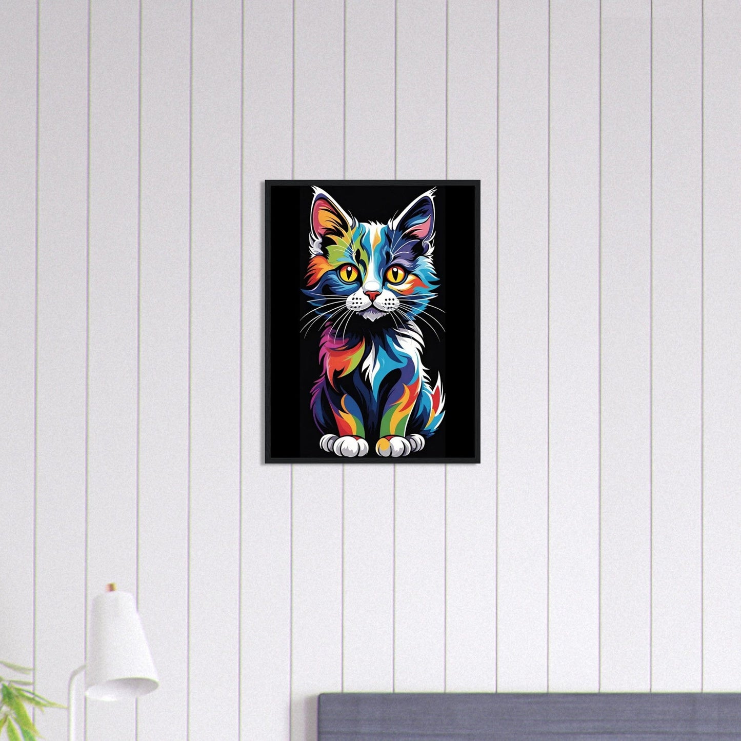Canvanation Print Material 45x60 cm / 18x24″ Tableau Chat Pop Art "Miaou"