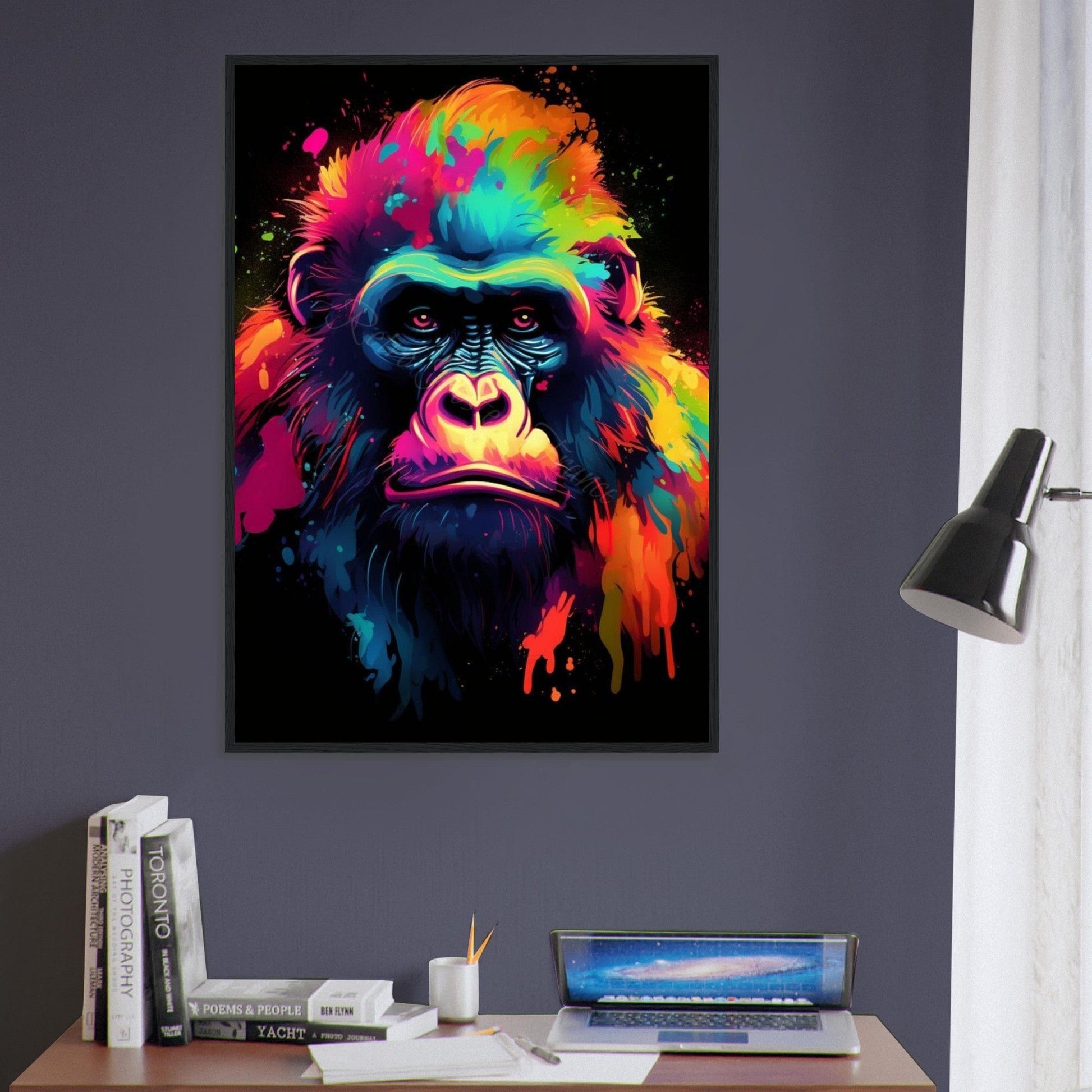 Canvanation Print Material Tableau Singe Pop Art Couleurs