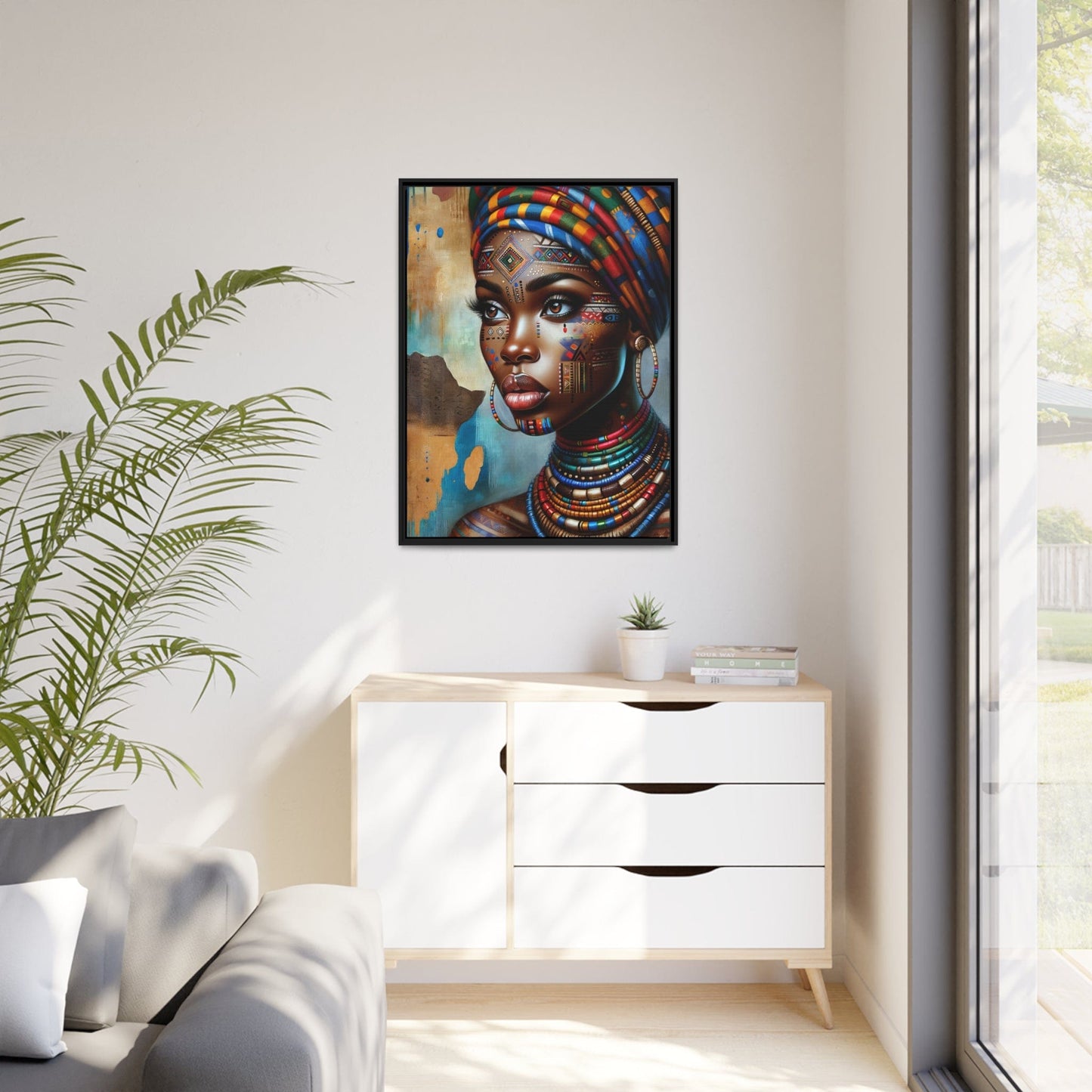 Printify Canvas Tableau "Vibrantes expressions de la féminité africaine dans un tableau captivant"