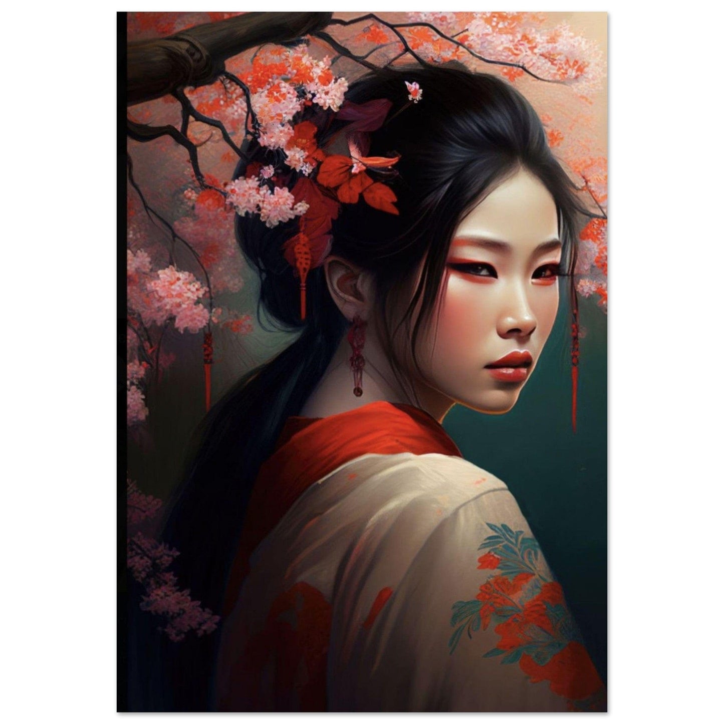 Gelato Print Material 70x100 cm / 28x40″ Portrait De Femme En Peinture