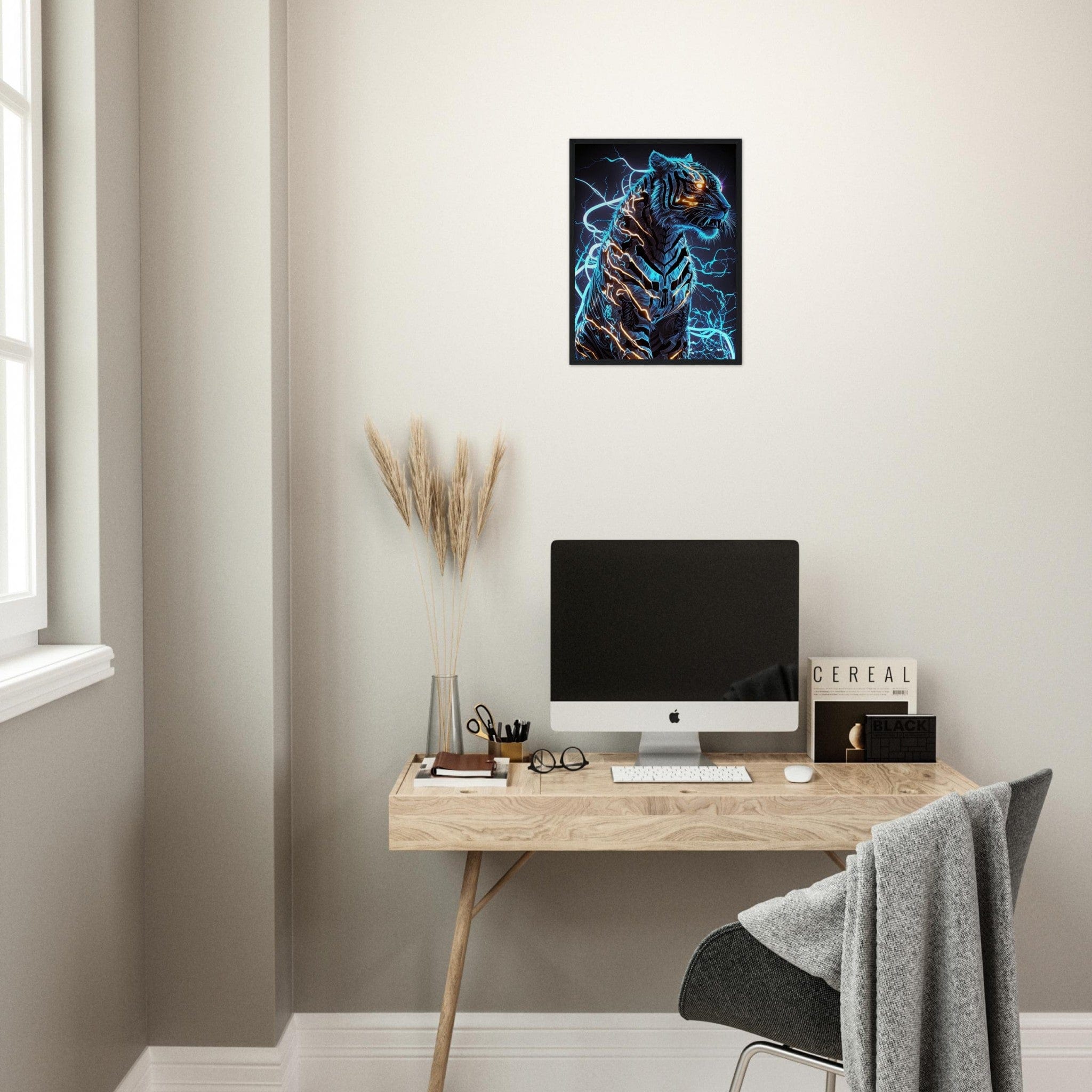Canvanation Print Material Tableau Tigre Multicolore