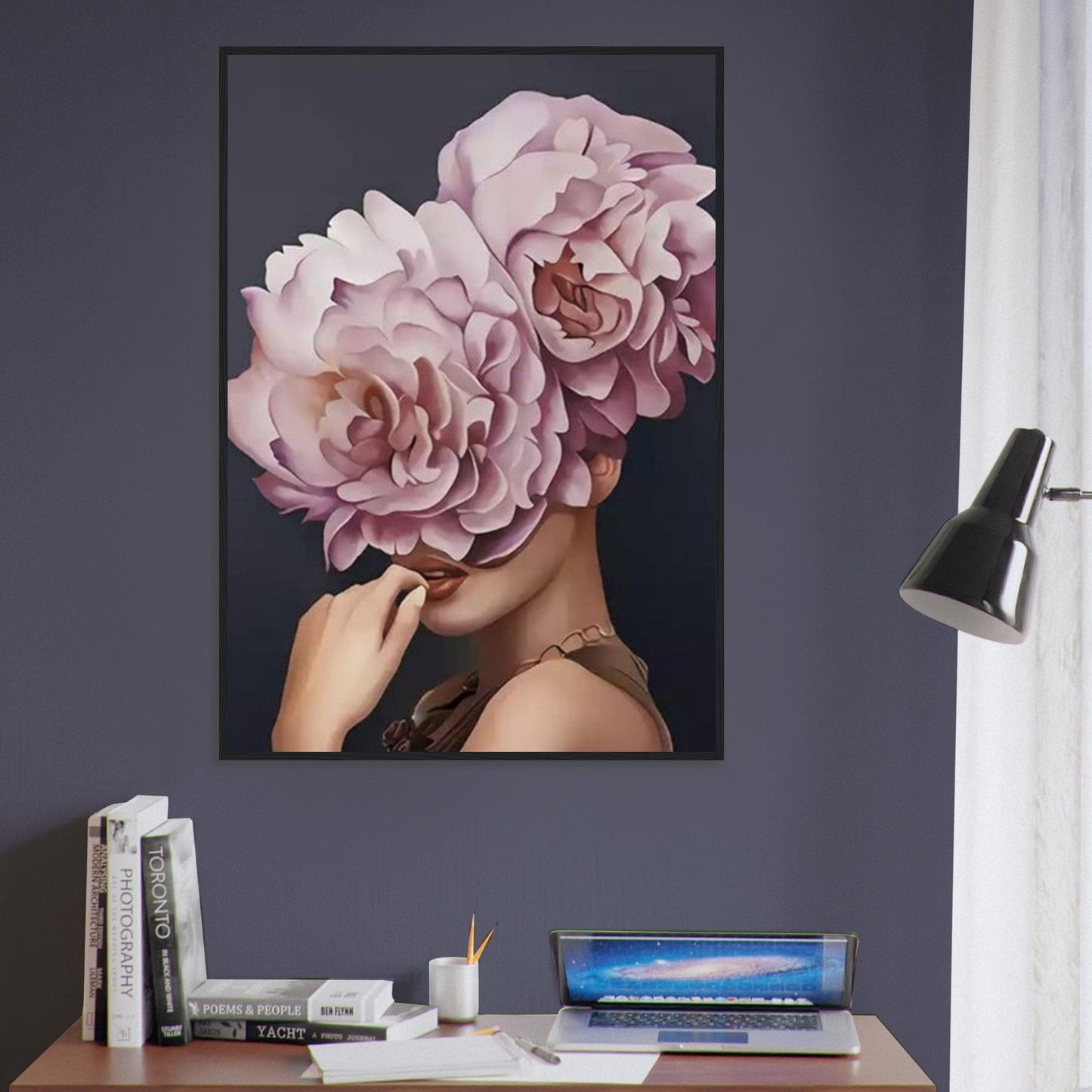 Canvanation Print Material Tableau Femme Fleurs Cheveux