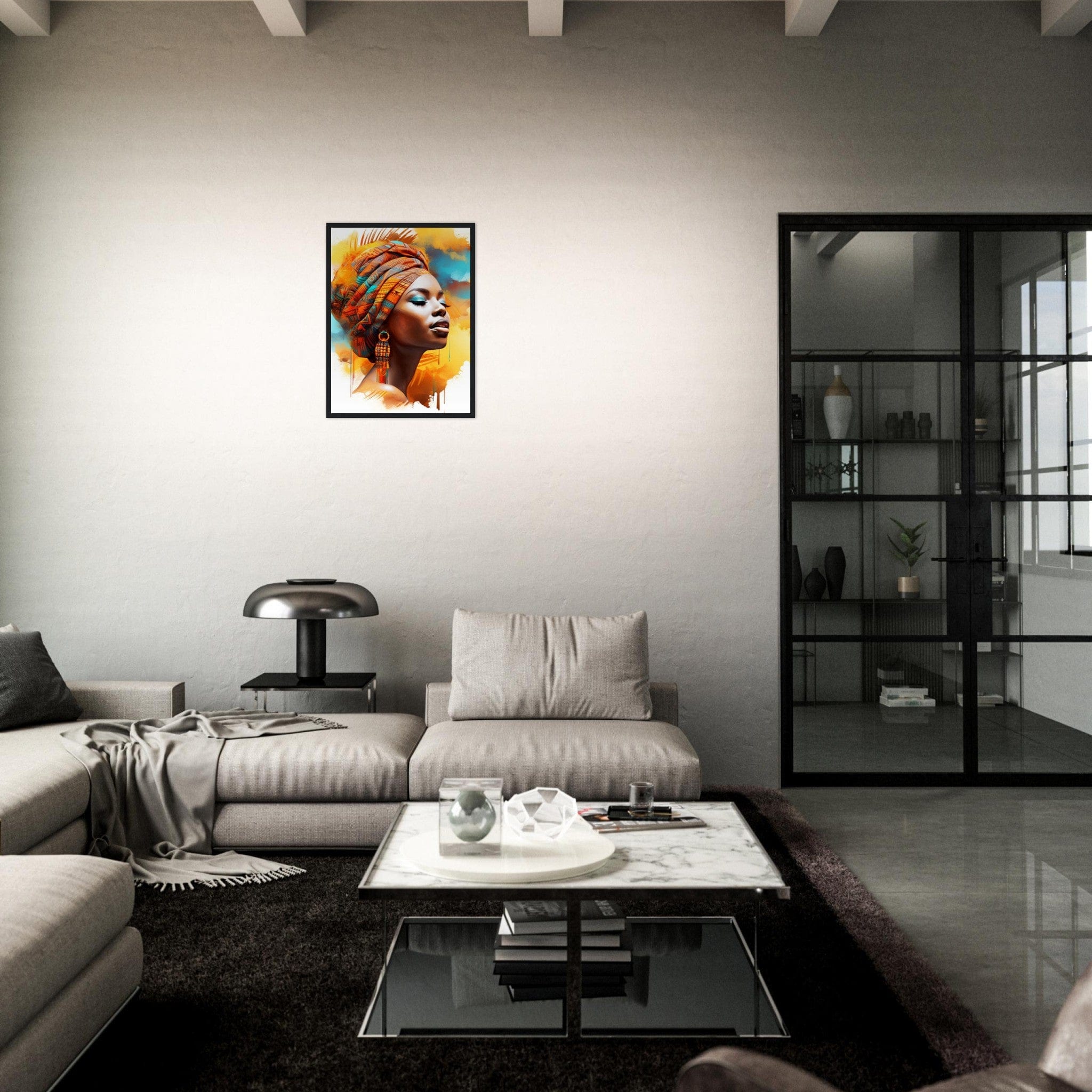 Canvanation Print Material Art Africain peinture Femme