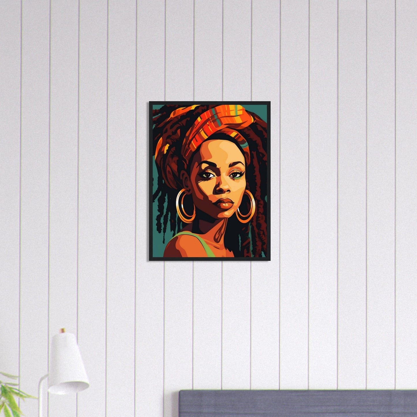 Canvanation Print Material Tableau Peinture Africain Village