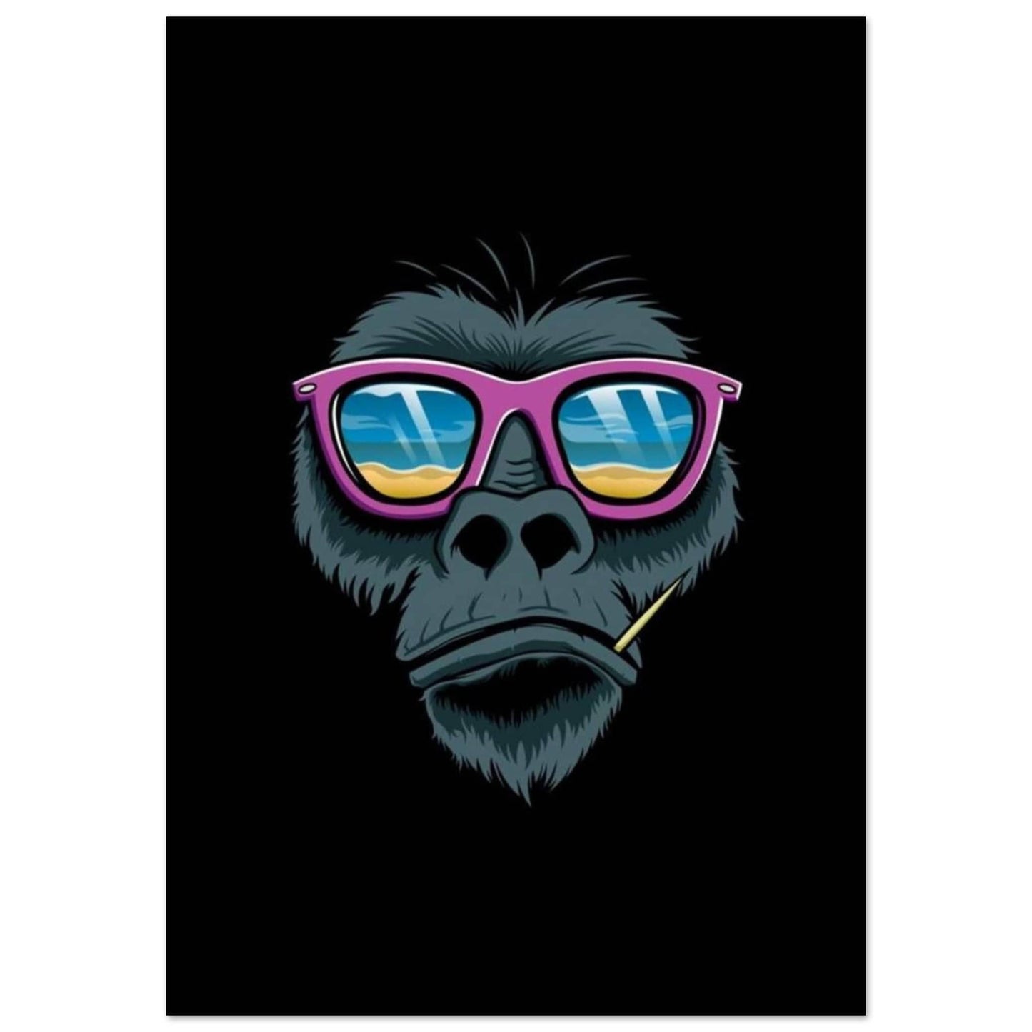 Canvanation Print Material 70x100 cm / 28x40″ Poster Gorille Plage