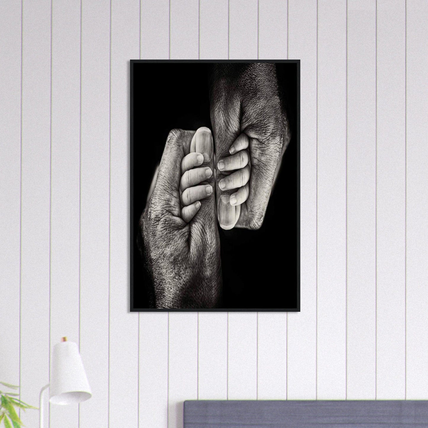 Canvanation Print Material 60x90 cm / 24x36″ Tableau Photo Noir Et Blanc-Couple