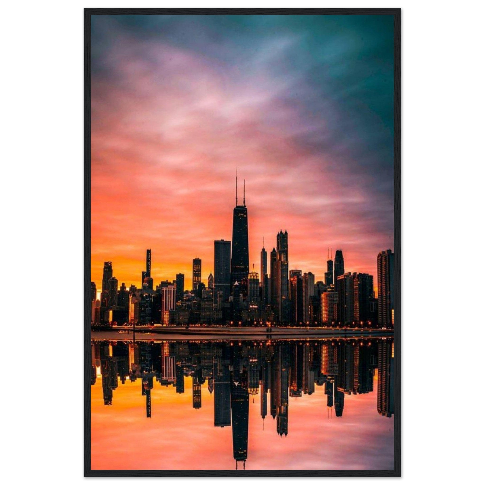 Gelato Print Material 60x90 cm / 24x36″ Tableau Ville New York Couché de soleil Magnifique