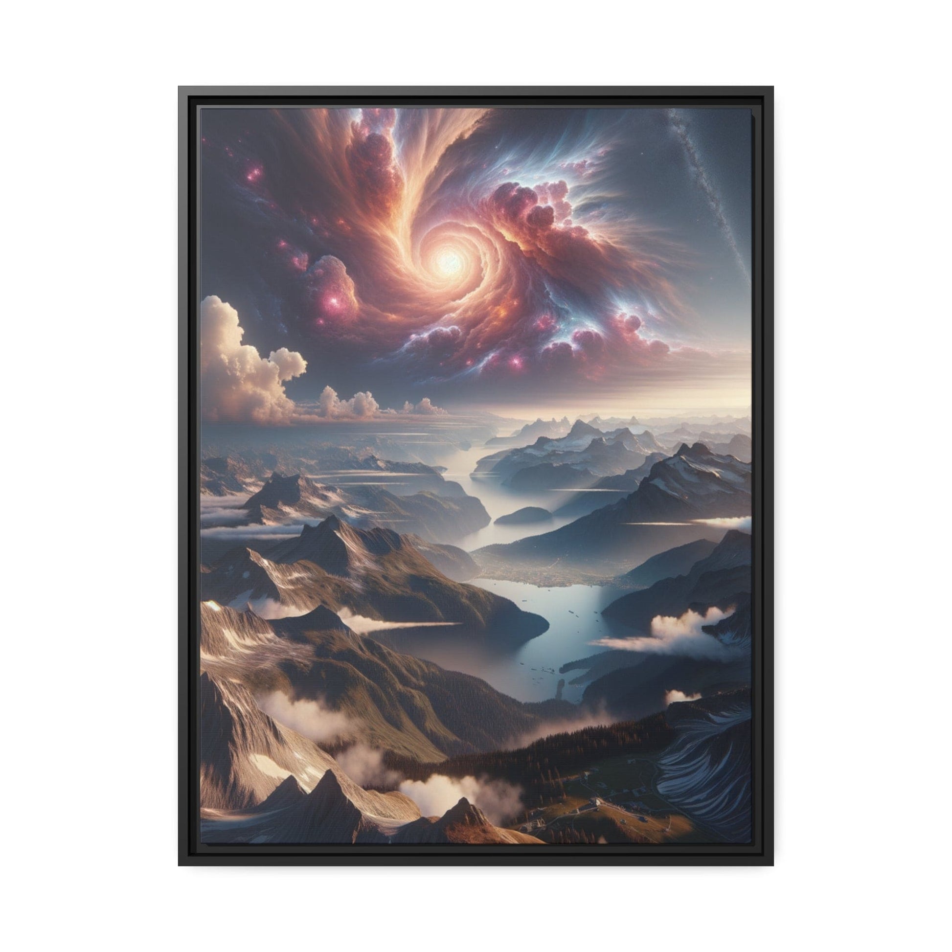 Printify Canvas 61.00 Cm" x 81.30 Cm" (Vertical) Tableau Les Cimes en Éveil : Horizon d'Émerveillement