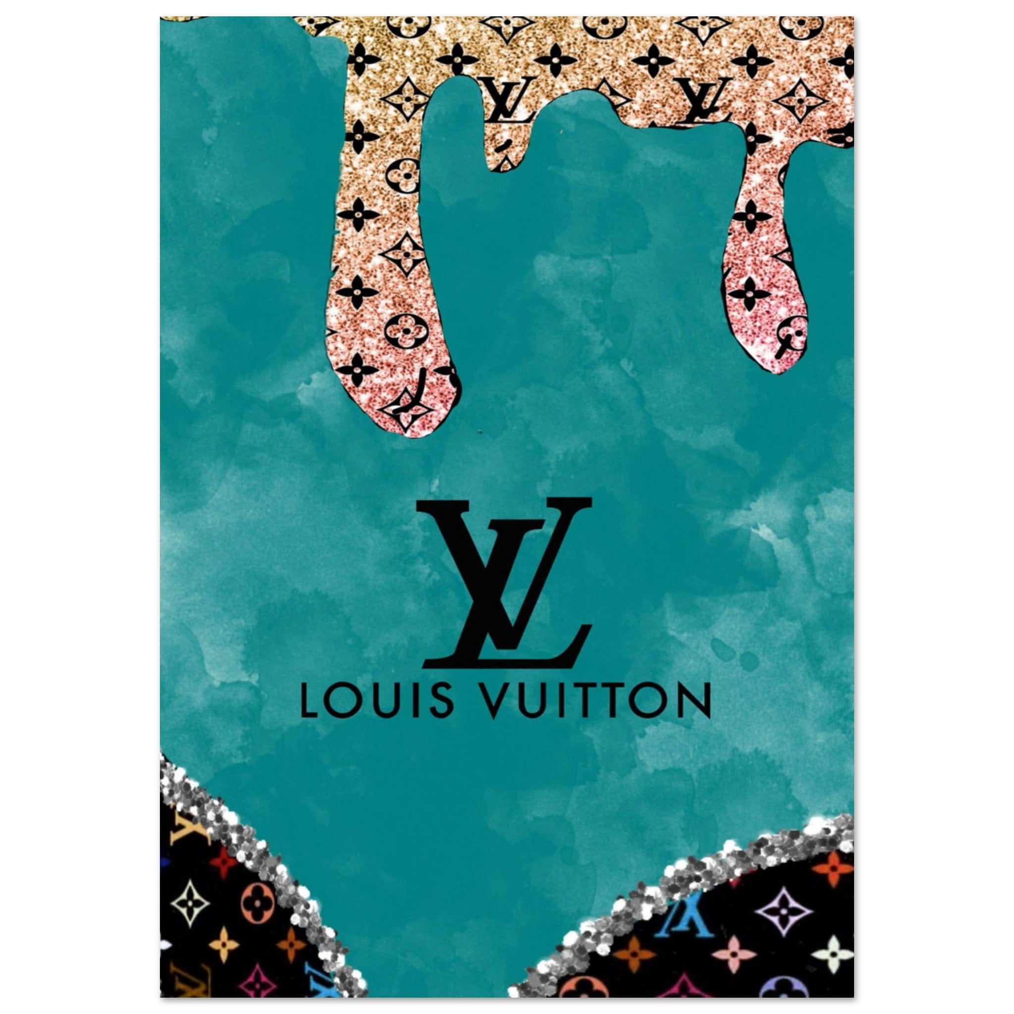 Gelato Print Material A1 (59.4 x 84.1 cm) Affiche Louis Vuitton Bleu