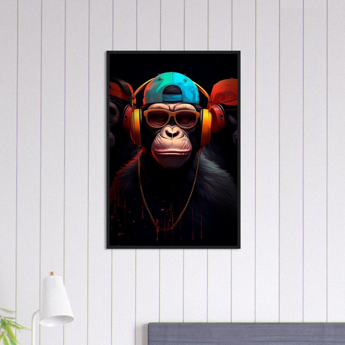 Canvanation Print Material 60x90 cm / 24x36″ Tableau Singe Pop Art Couleur