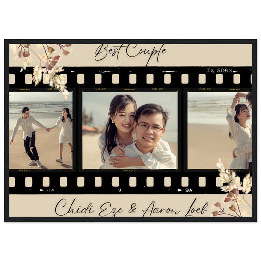 Canvanation Print Material 50x70 cm / 20x28″ / Noir Cadre Photos Pele Mele Couple 'Best Couple"