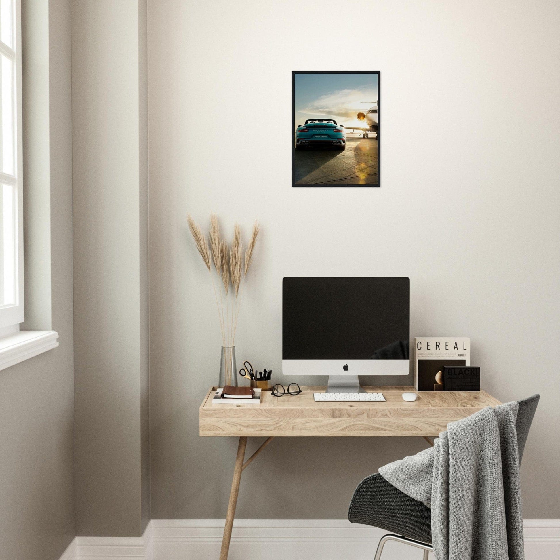 Gelato Print Material Tableau Porsche Bleu