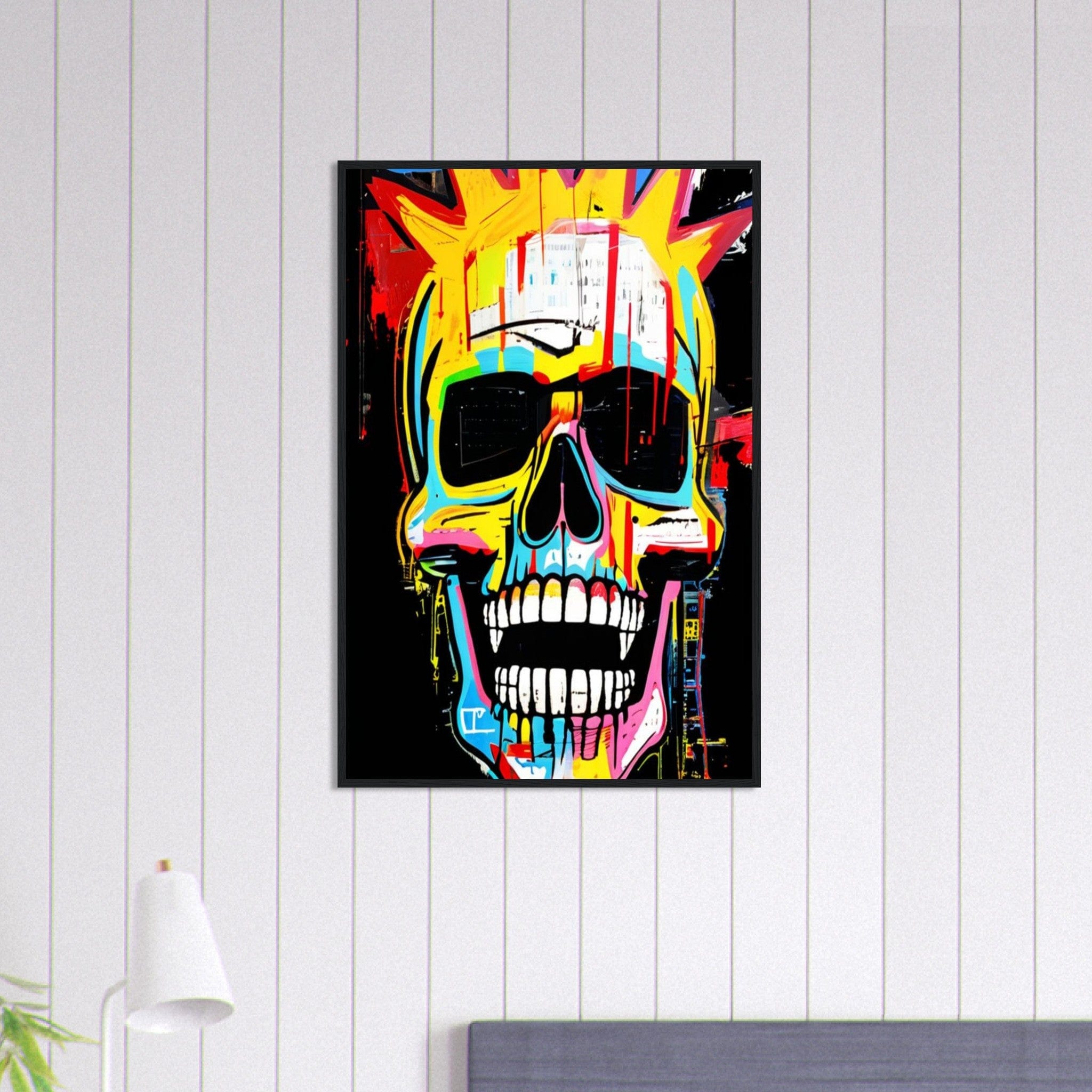 Canvanation Print Material 60x90 cm / 24x36″ Tableau Tête De Mort Graffiti