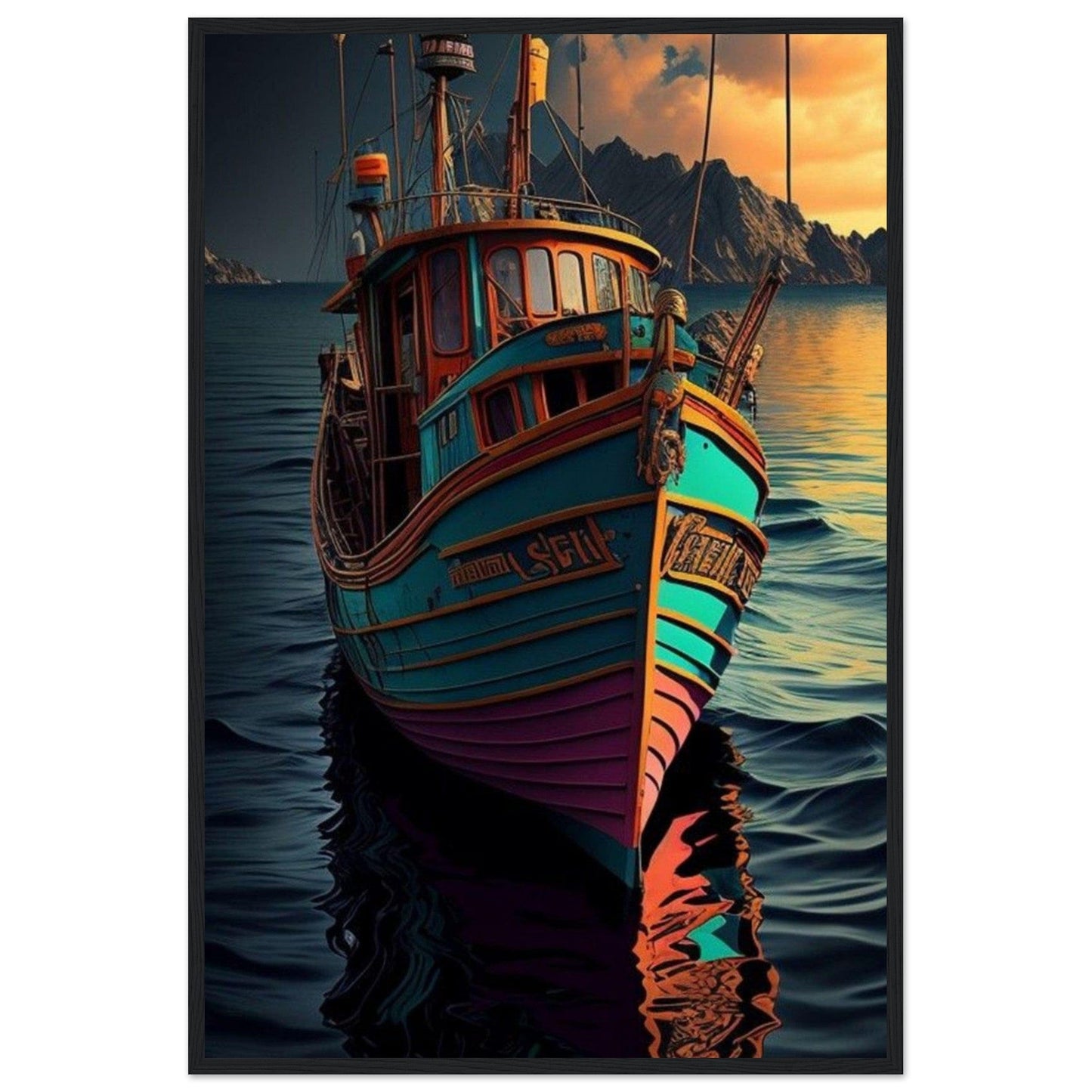 Gelato Print Material 60x90 cm / 24x36″ Tableau Mer Bateau