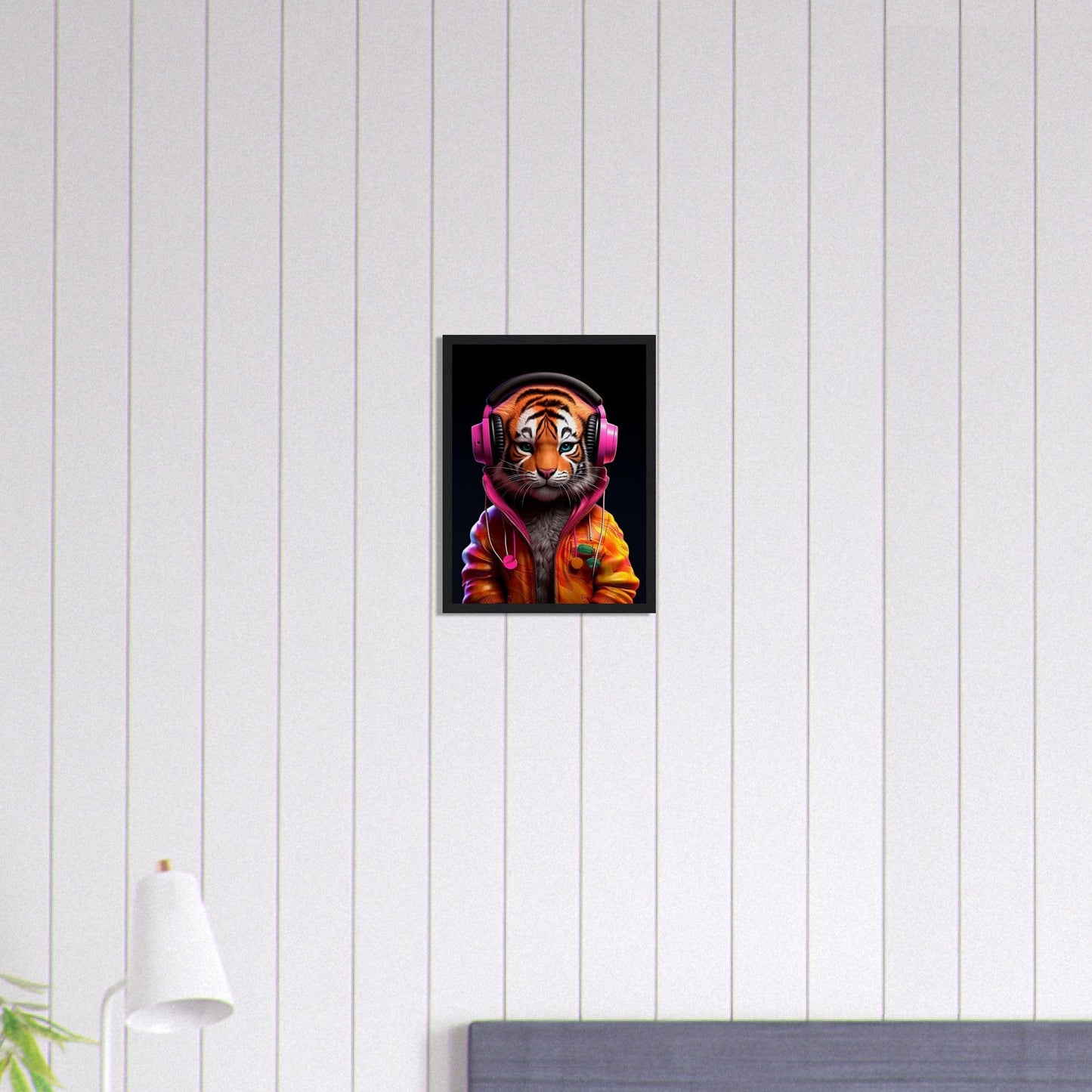 Canvanation Print Material 30x40 cm / 12x16″ Tableau Jeune Tigre Personnifié