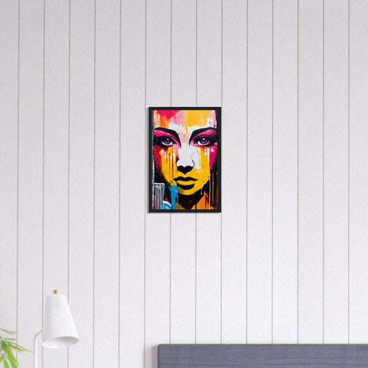 Canvanation Print Material 30x45 cm / 12x18″ Tableau Street Art Peinture Femme Jaune