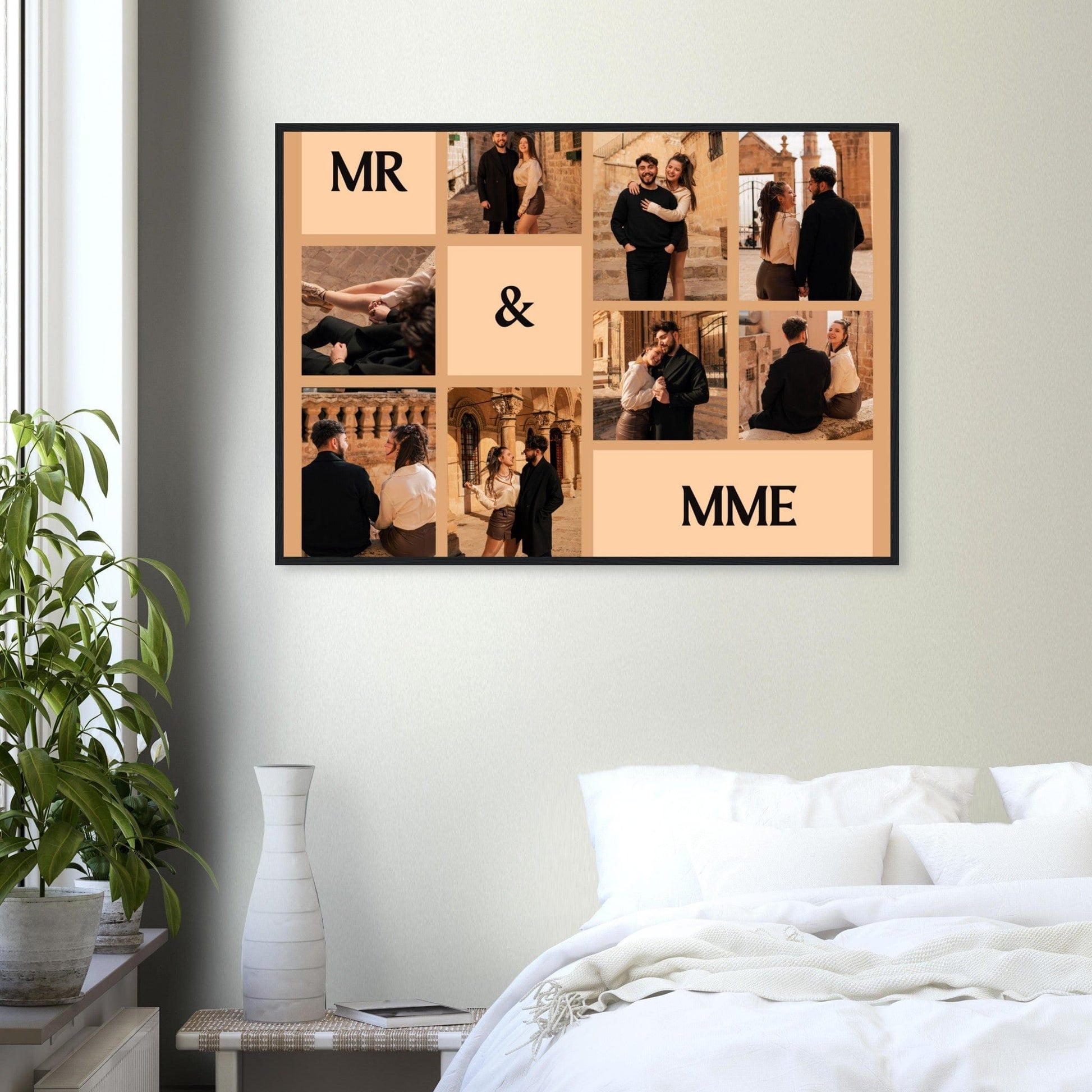 Canvanation Print Material Cadre Photo Pele Mele Couple "Mr & Mme"
