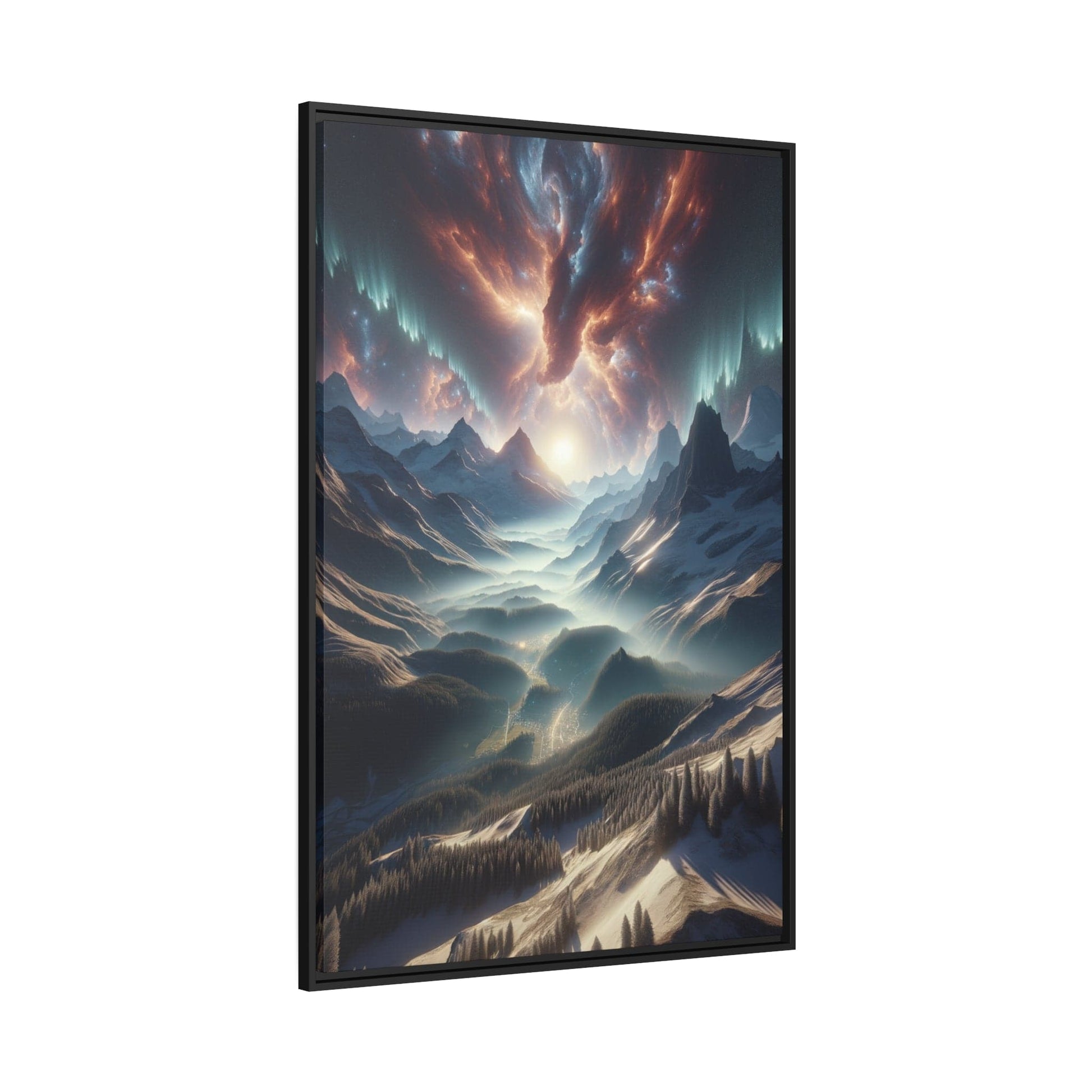 Printify Canvas Tableau Sérénité Altitudinale : Les Cimes en Fusion