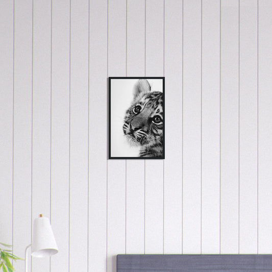Canvanation Print Material 30x45 cm / 12x18″ Tableau Photo Noir Et Blanc-Animal-Lionceau