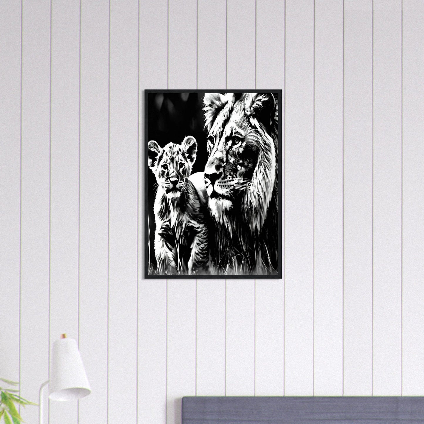 Canvanation Print Material 50x70 cm / 20x28″ Tableau Lionceau Rugissement Naissant