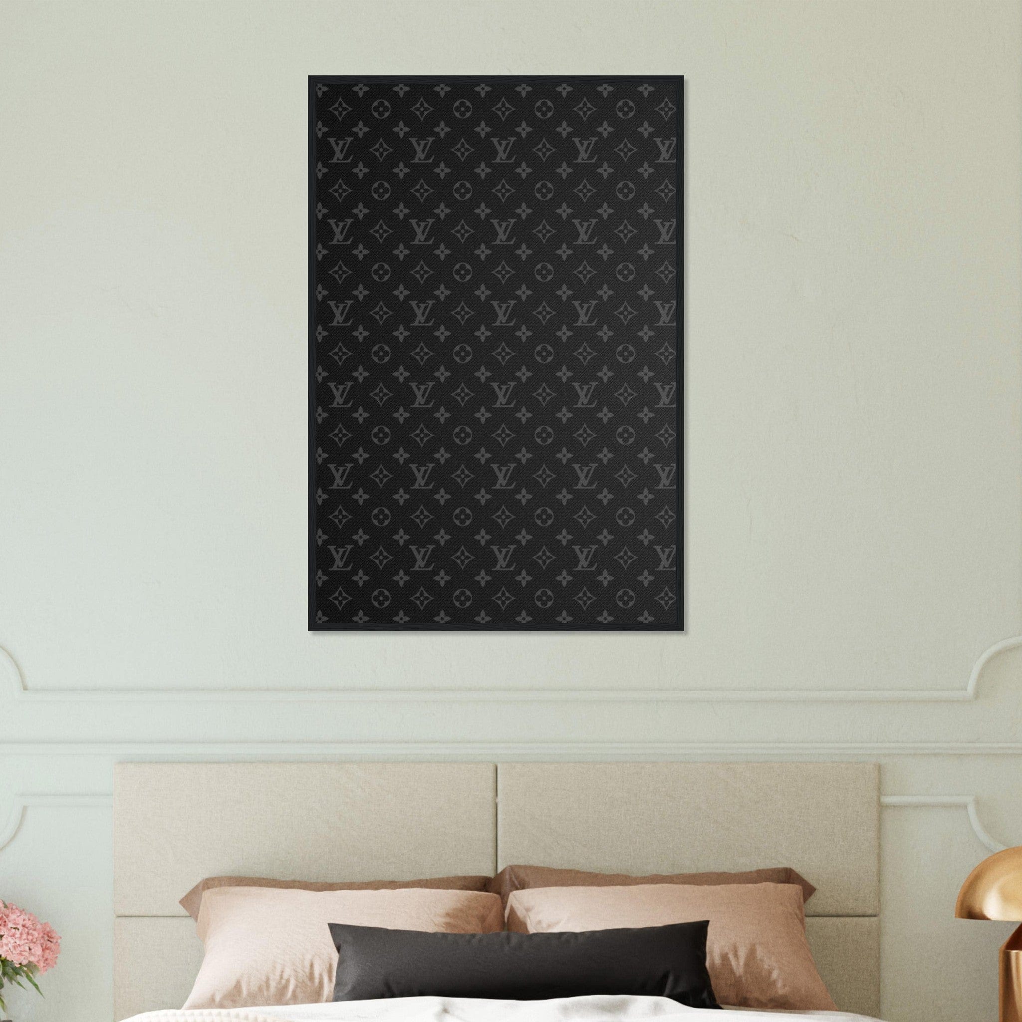 Canvanation Print Material 60x90 cm / 24x36″ Tableau Marque De Luxe Louis Vuitton Noir