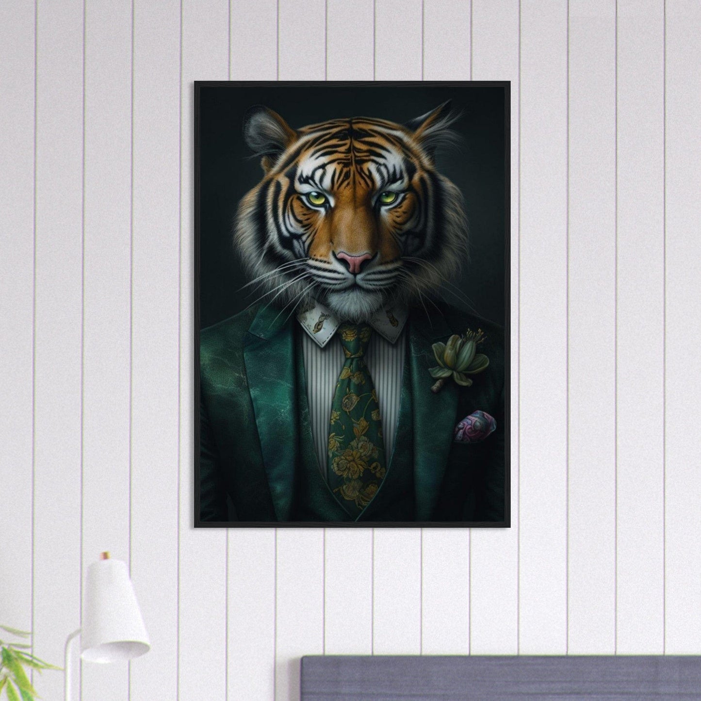 Canvanation Print Material 70x100 cm / 28x40″ Tableau Tigre en Costard