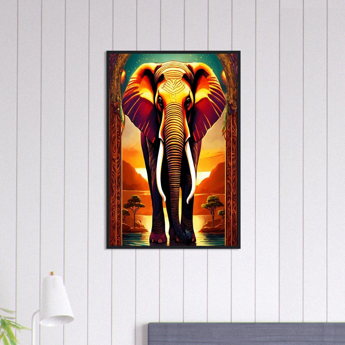 Canvanation Print Material 60x90 cm / 24x36″ Tableau Elephant Le Gardien De La Nature