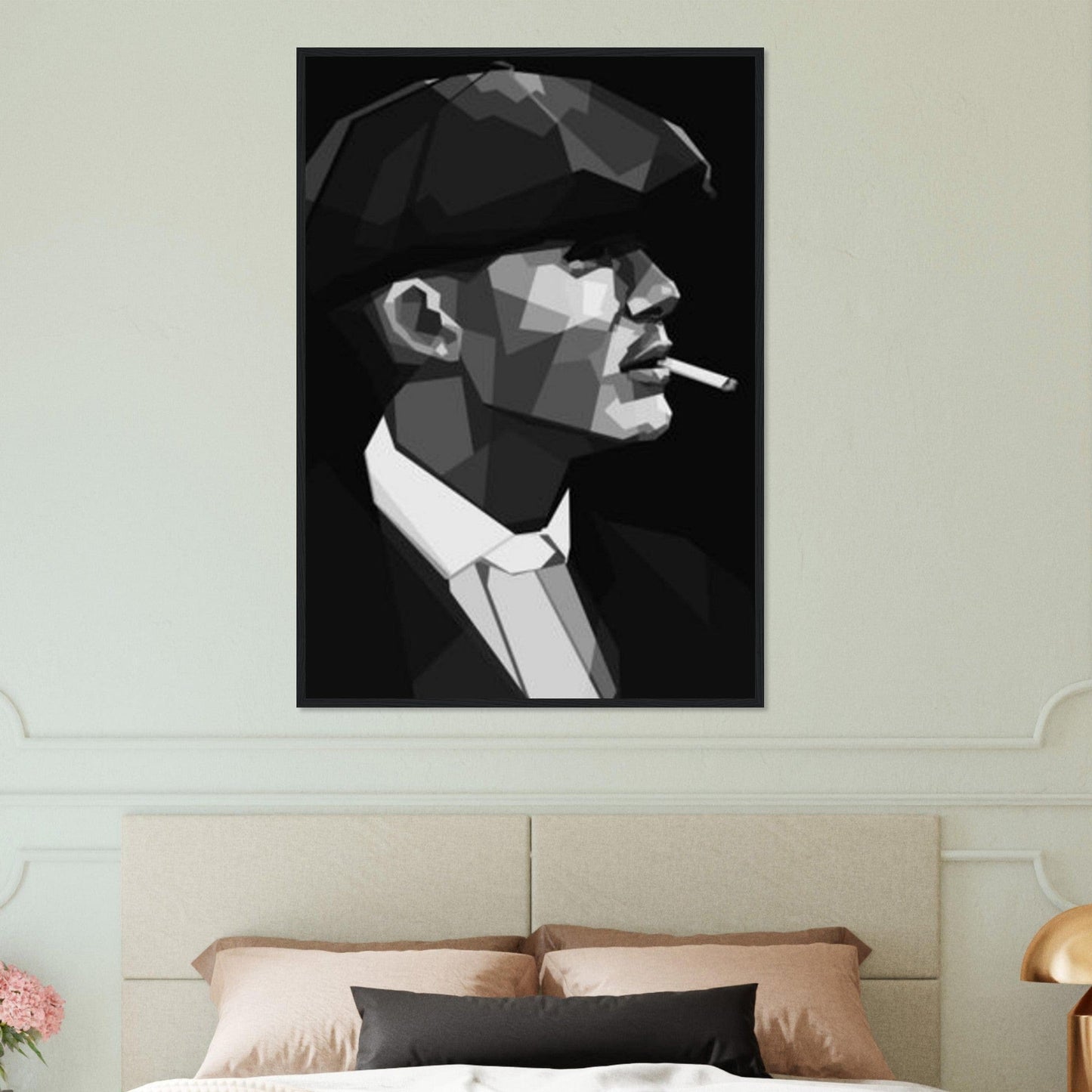 Canvanation Print Material 70x100 cm / 28x40″ Tableau Peaky Blinder Avec Berret