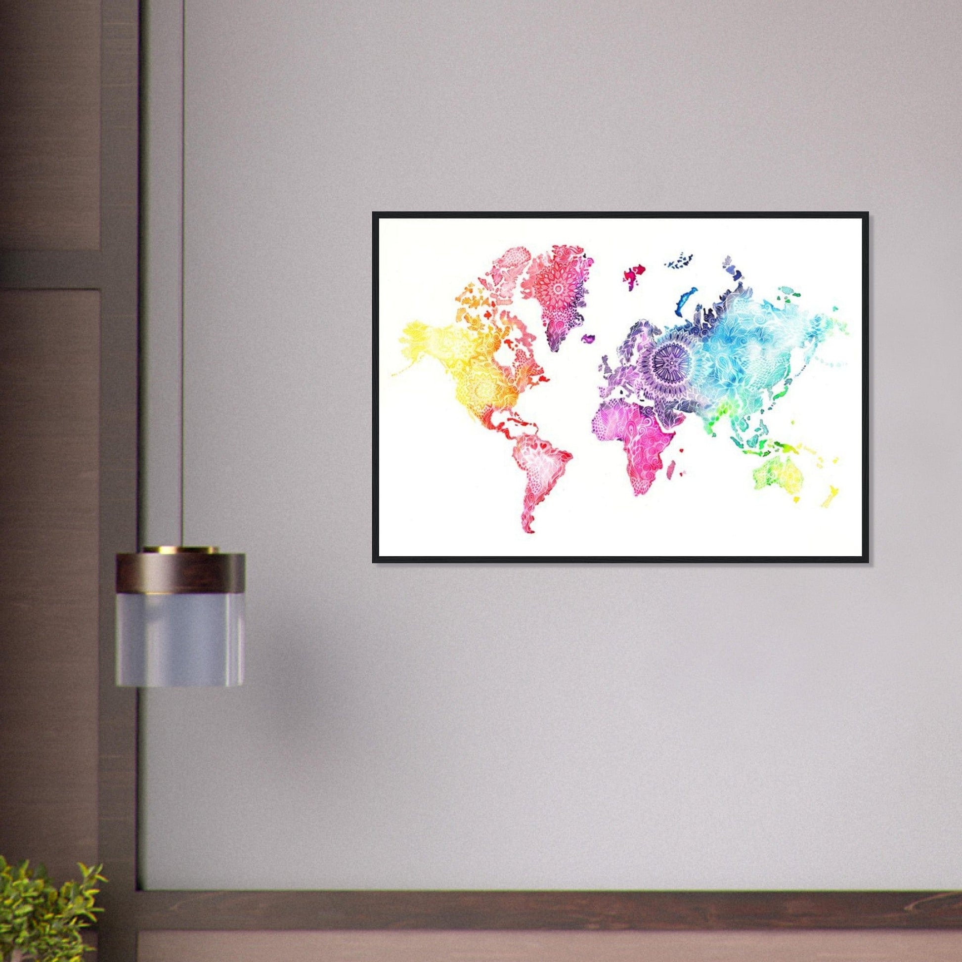 Canvanation Print Material Tableau Carte Du Monde Madras