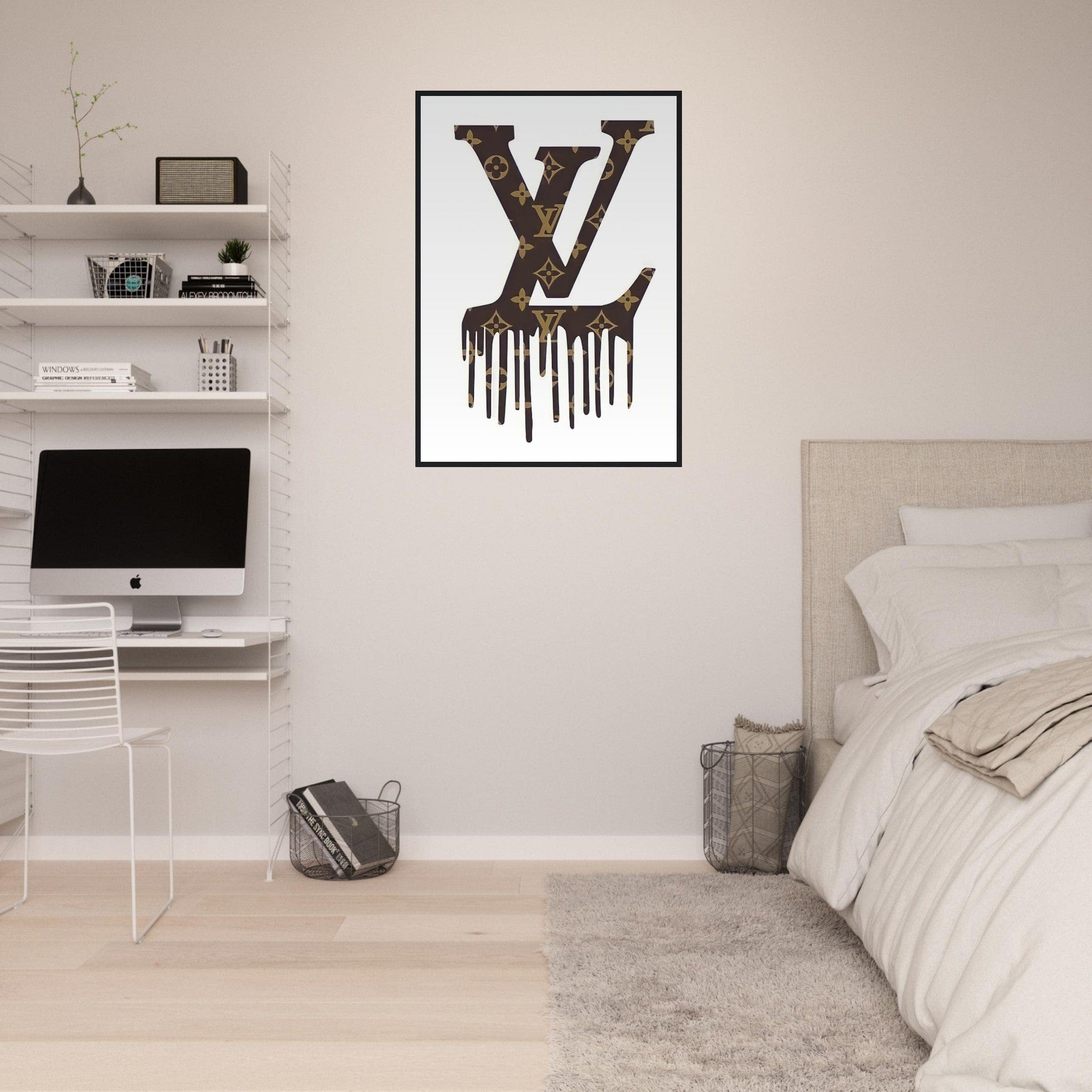 Gelato Print Material 70x100 cm / 28x40″ / Avec cadre en bois Tableau Louis Vuitton Monograme