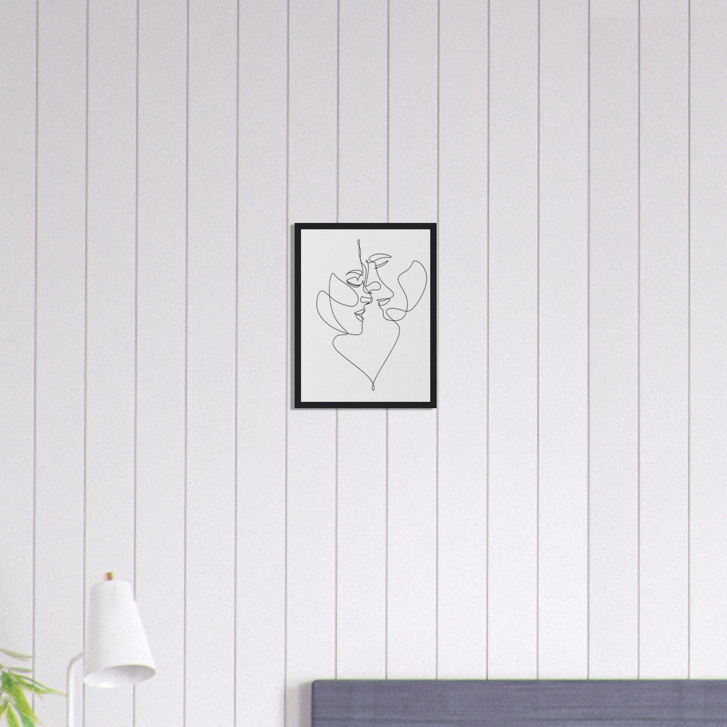 Canvanation Print Material 30x40 cm / 12x16″ Tableau Couple L'amour tissé