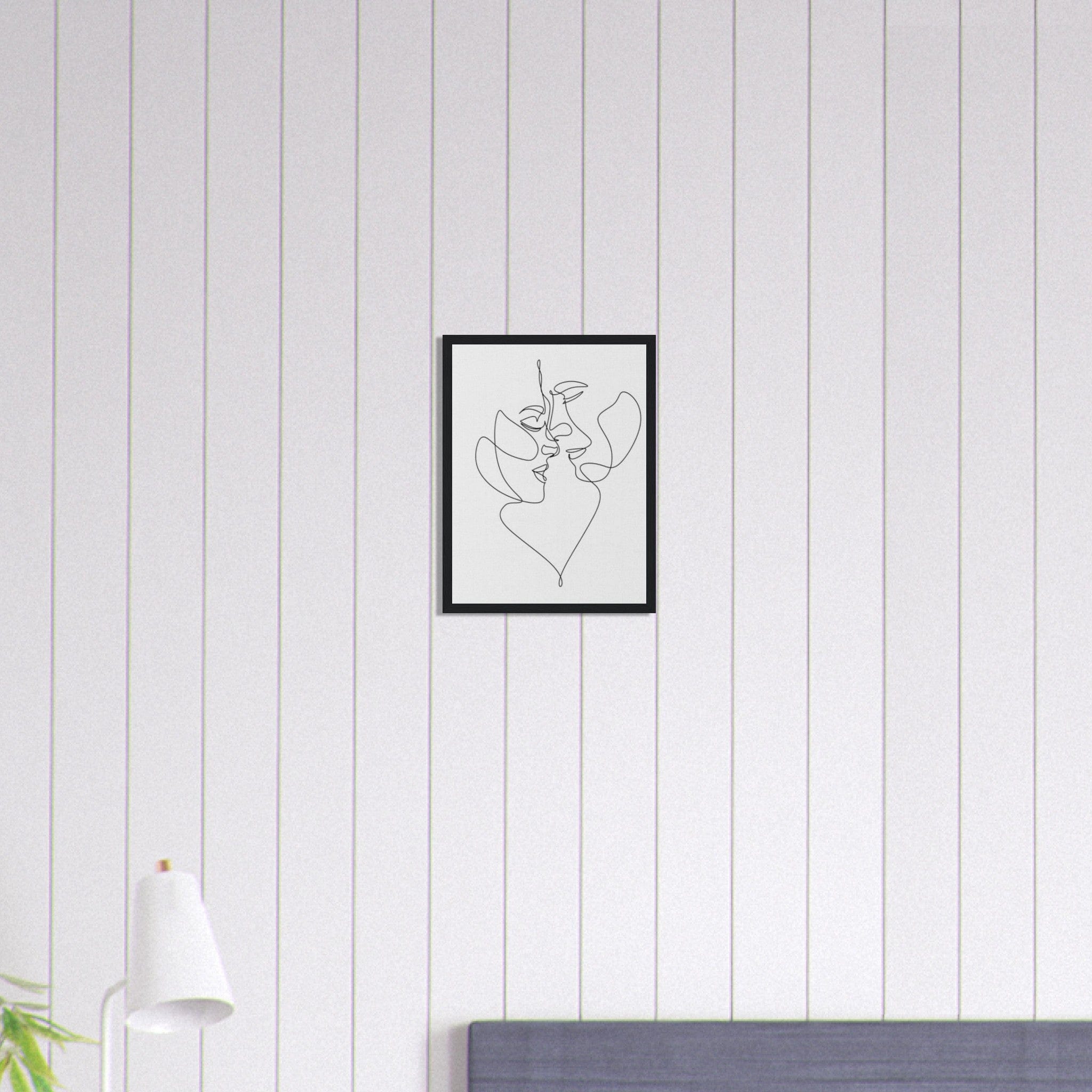 Canvanation Print Material 30x40 cm / 12x16″ Tableau Couple L'amour tissé