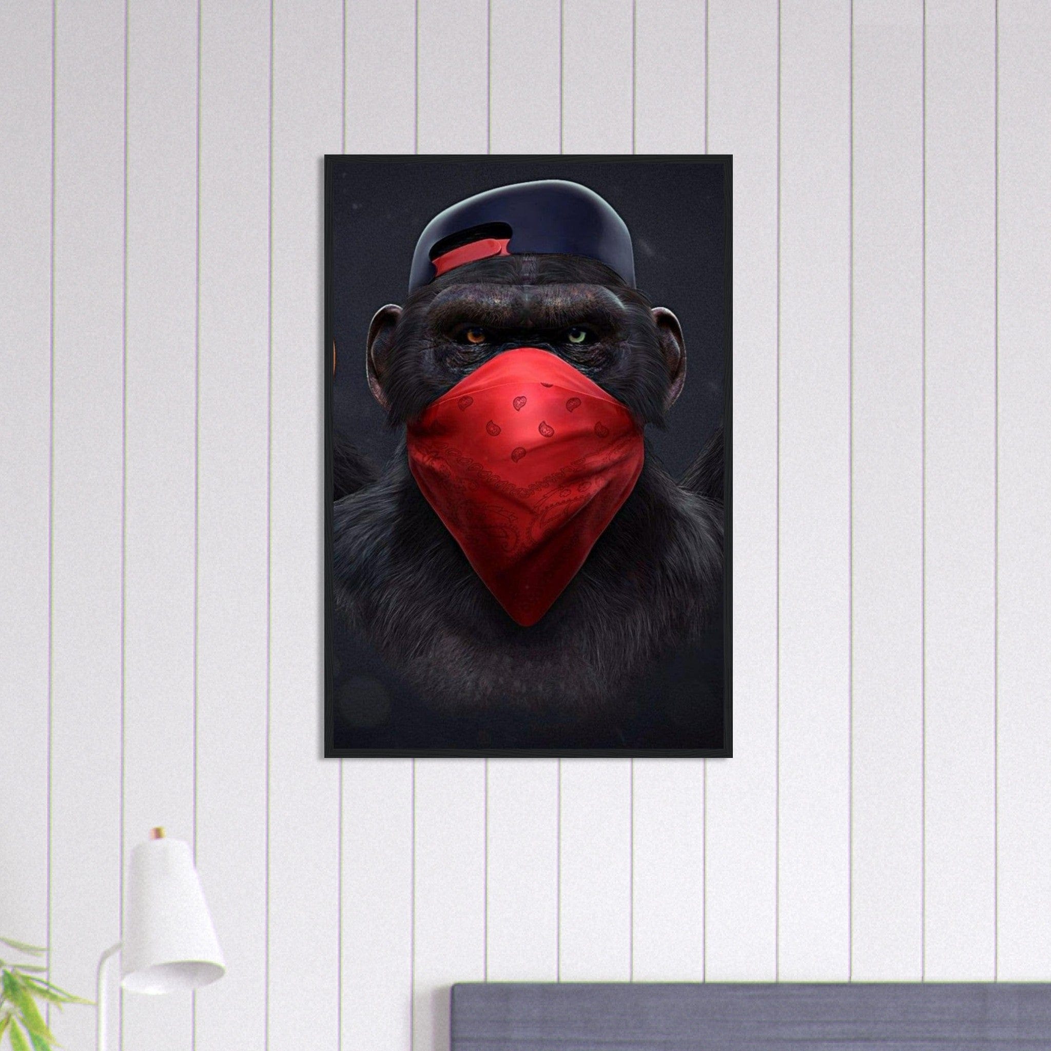 Canvanation Print Material 60x90 cm / 24x36″ Tableau Singe Gang Rouge