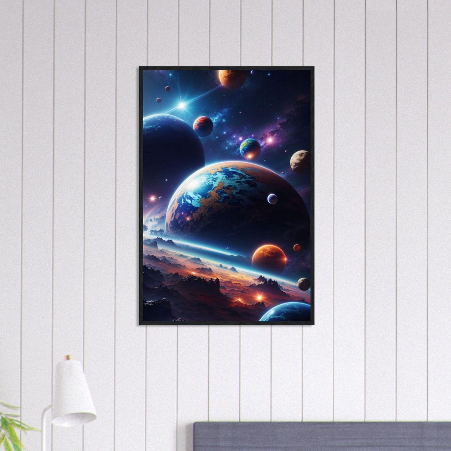 Canvanation Print Material 60x90 cm / 24x36″ Tableau Planete Univers Éthéré