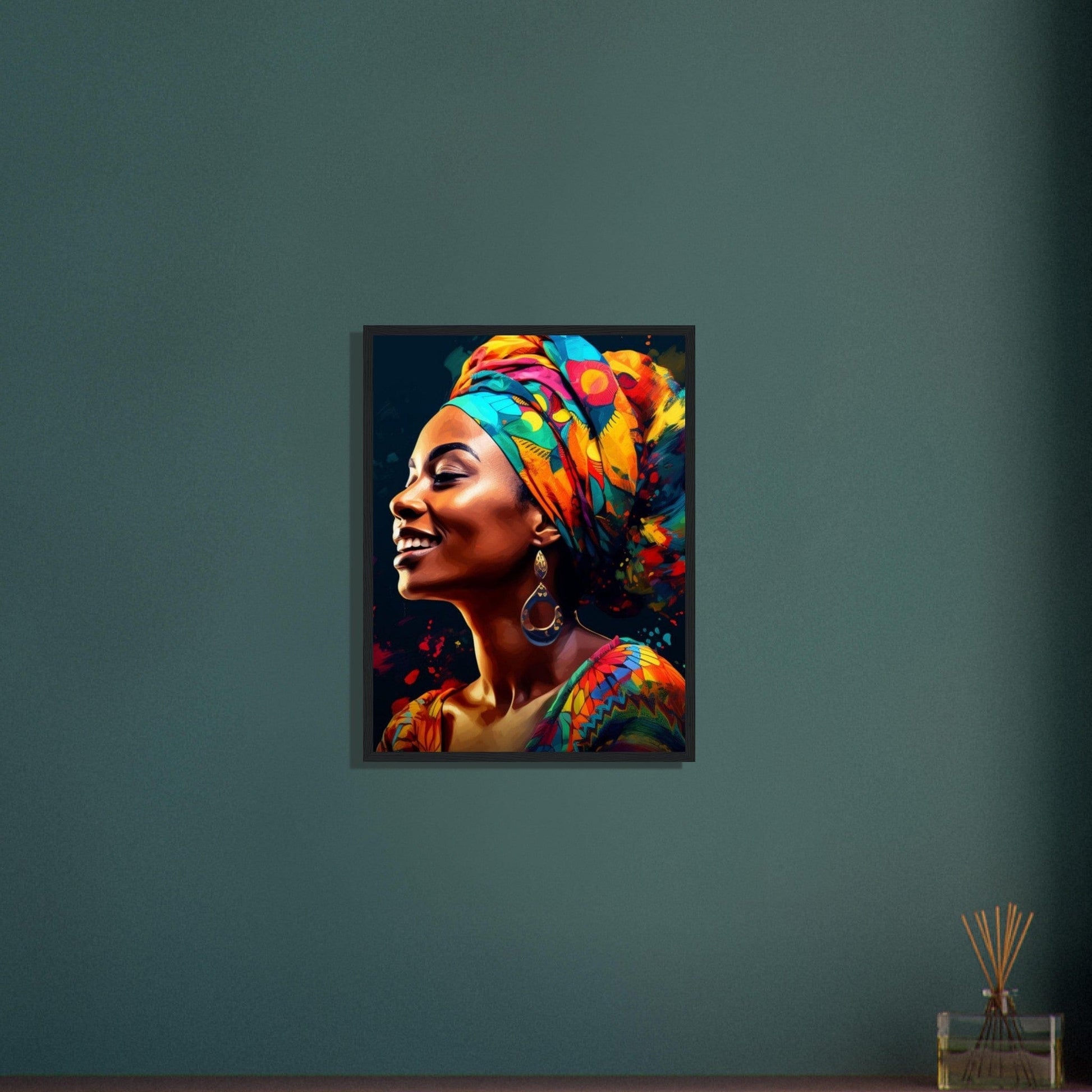 Canvanation Print Material Portrait Africaine Peinture Sourire