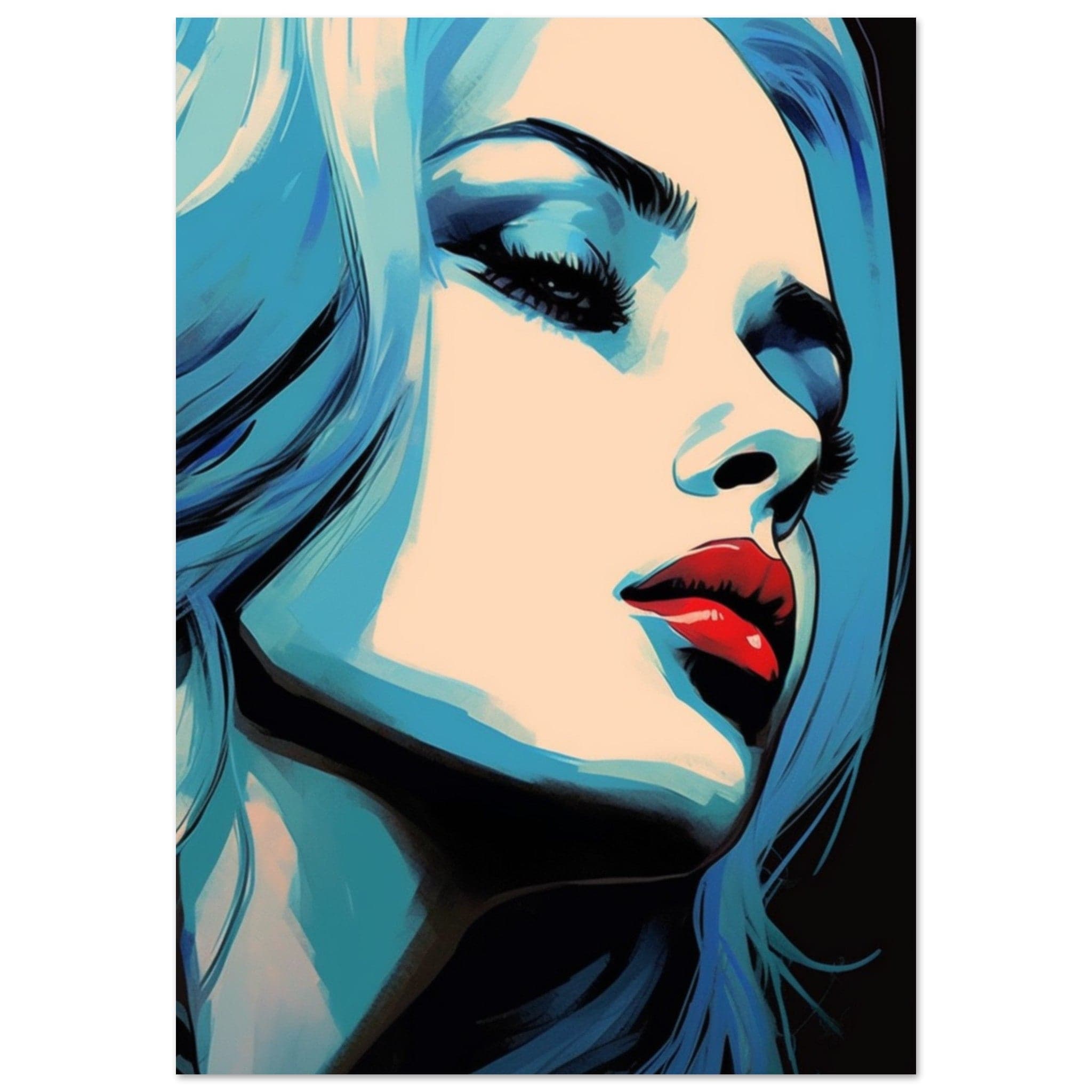 Gelato Print Material 70x100 cm / 28x40″ Portrait De Femme Peinture