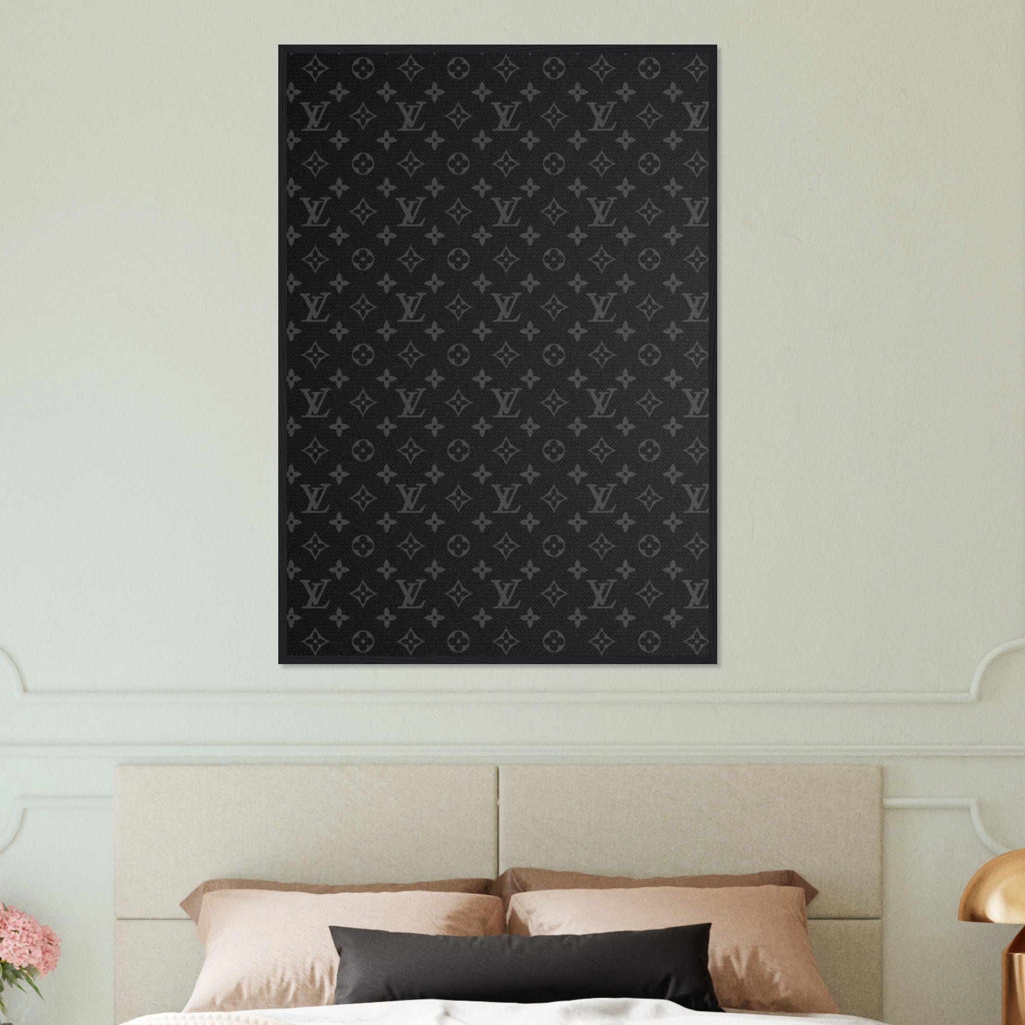 Canvanation Print Material 70x100 cm / 28x40″ Tableau Marque De Luxe Louis Vuitton Noir