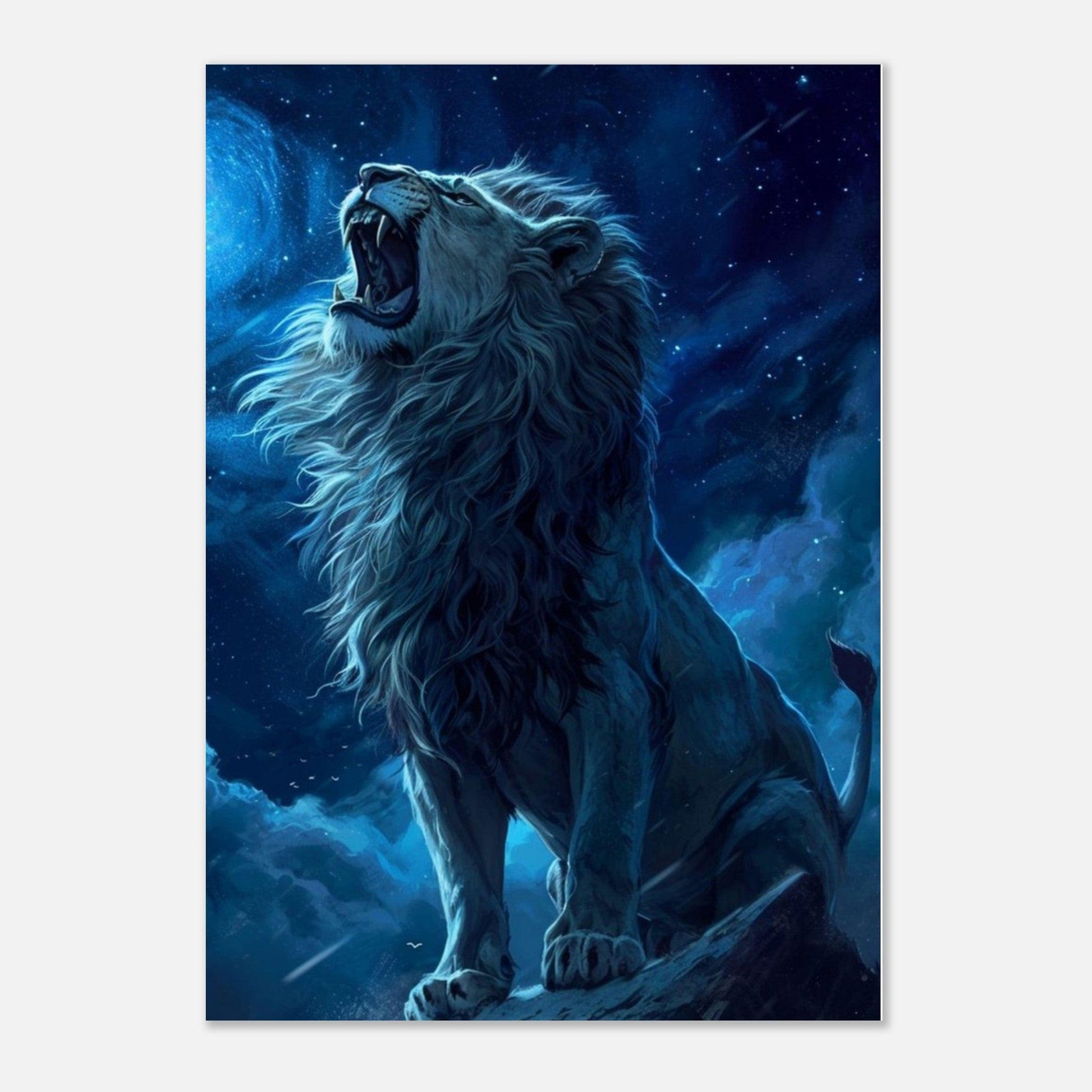Canvanation Print Material Poster Lion Bleu Rugissement