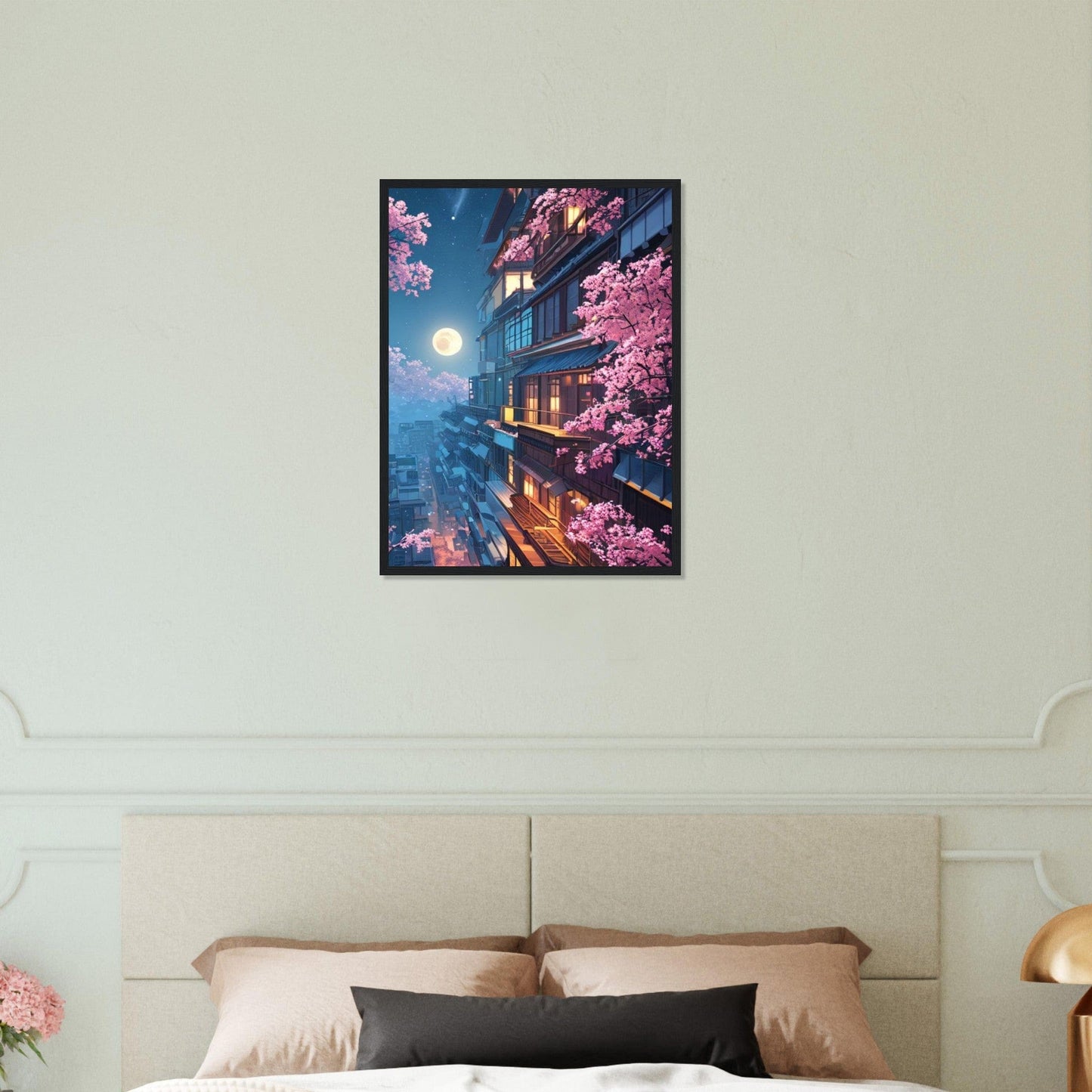 Canvanation Print Material 45x60 cm / 18x24″ Tableau Fleurs De Cerisier Pagode