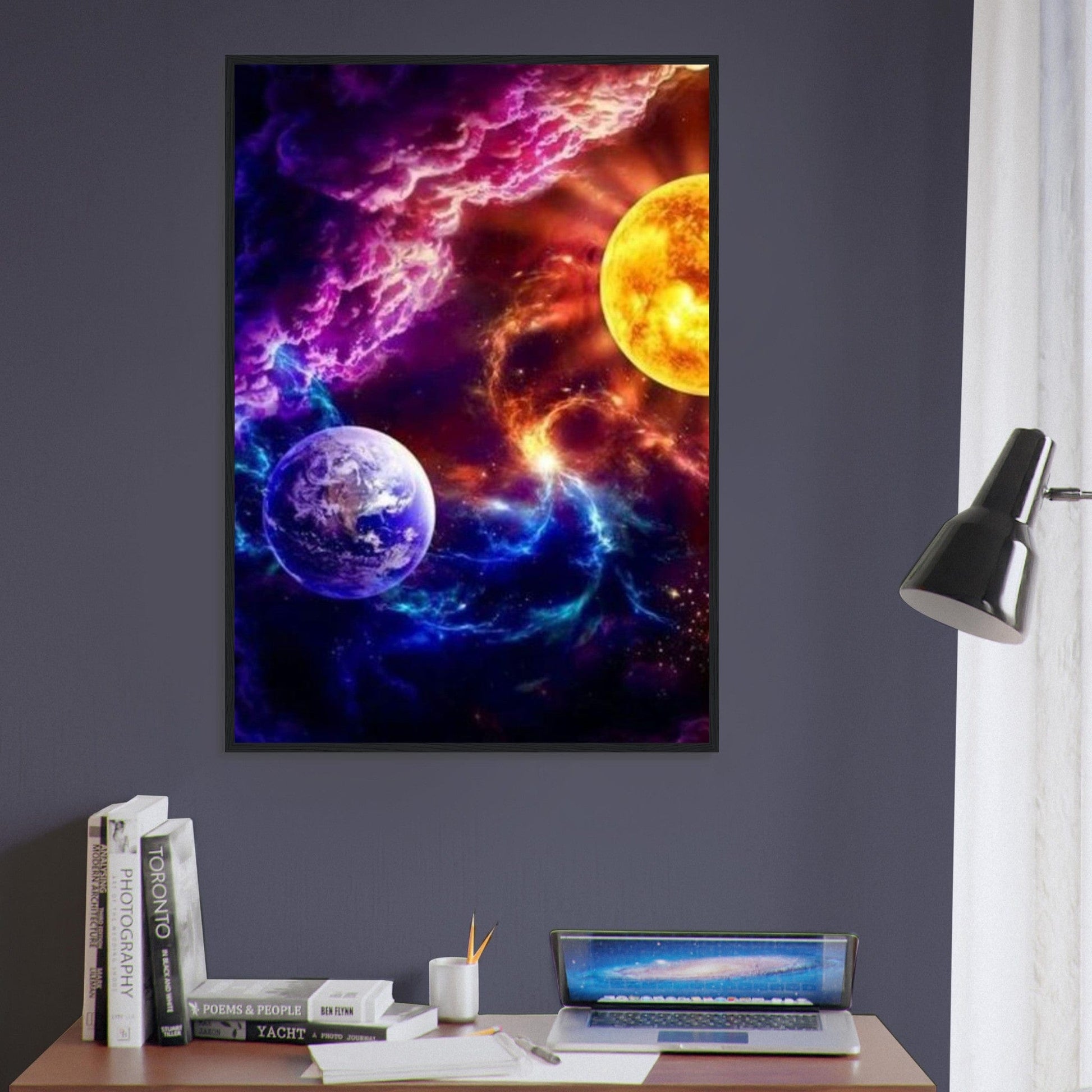 Canvanation Print Material Tableau Planete Éclats d'Étoiles
