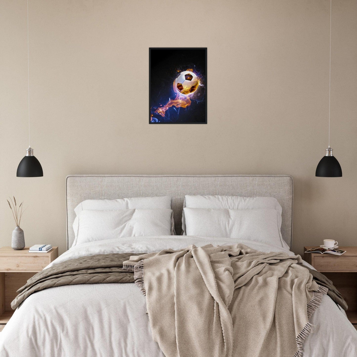 Canvanation Print Material Tableau Football Illustration Feu