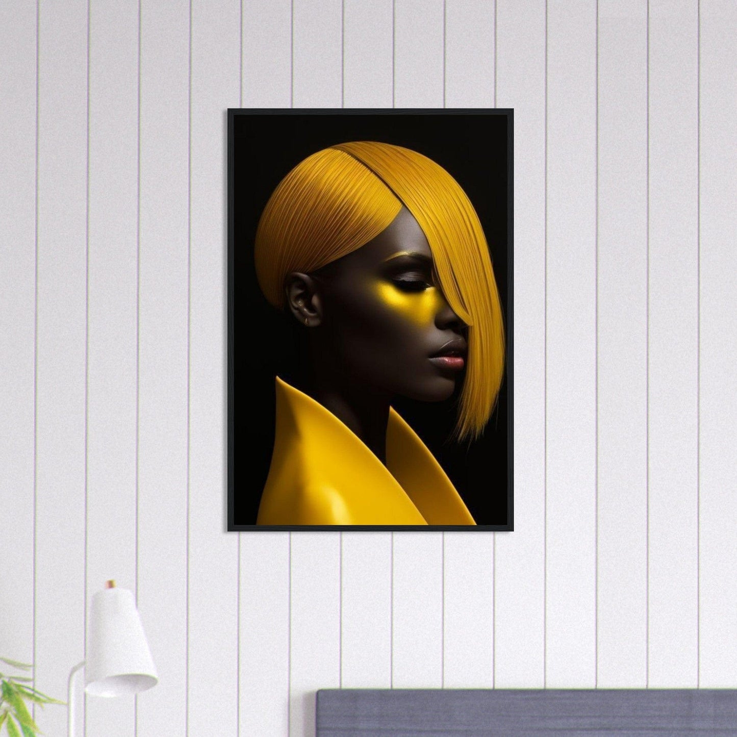 Canvanation Print Material 60x90 cm / 24x36″ Tableau Femme Ebène Gold